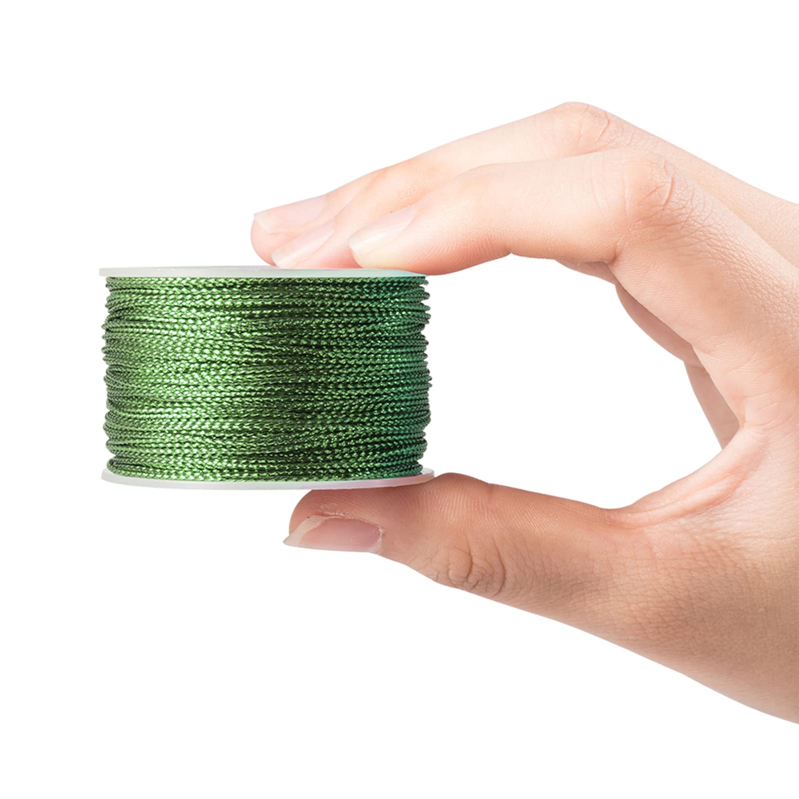 PandaHall Cordon En Nylon Tressé, Imitation Soie Pour Fabrication De Bracelets Shamballa Macramé (bleu De Prusse) - 90 M X 0,8 Mm