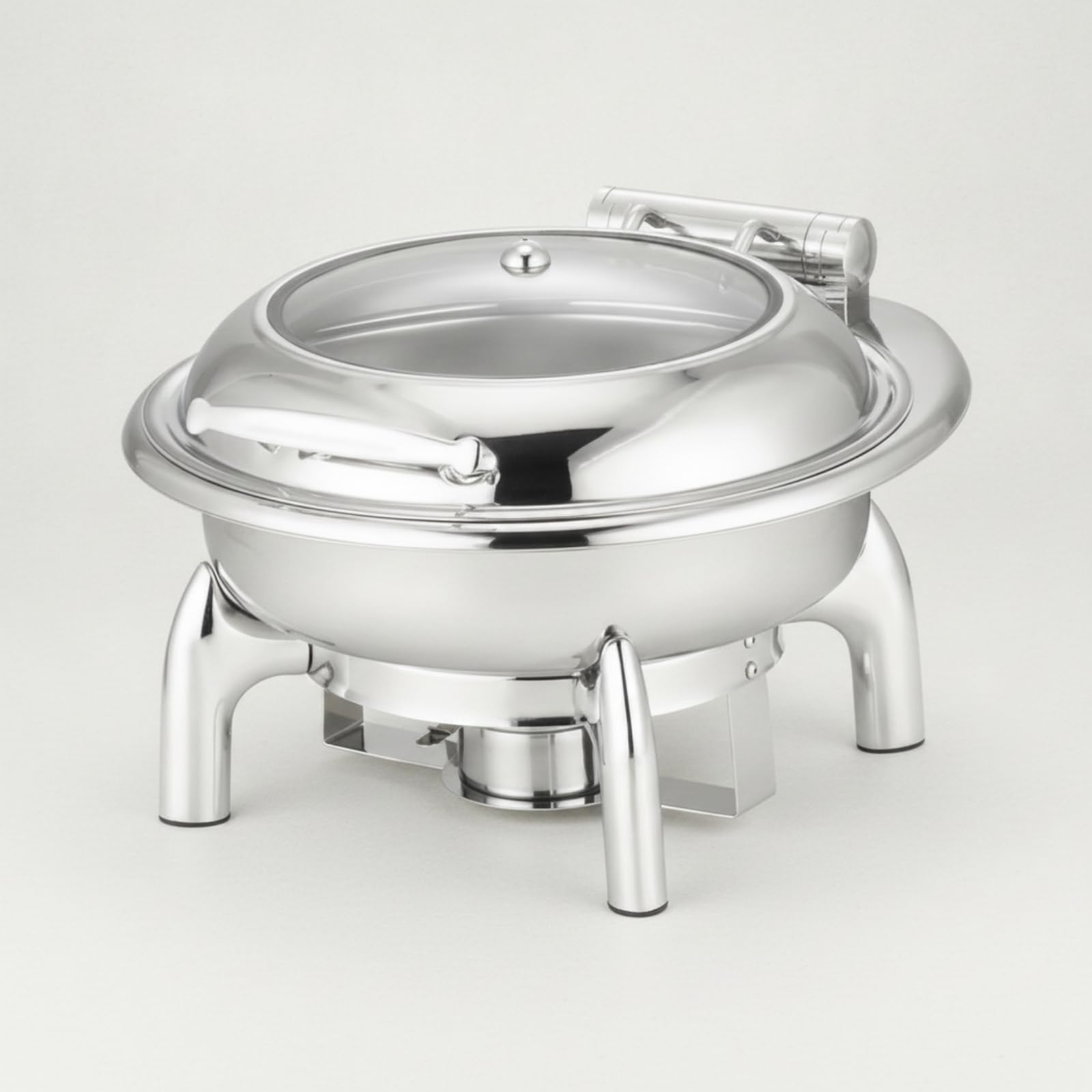 Scaldavivande con Coperchio in Vetro Professionale Scaldavivande in Acciaio Inox da Tavolo Chafing Dish per Catering, Rettangolare, Con Telaio Di Lusso Display Digitale, Doppio Scomparto