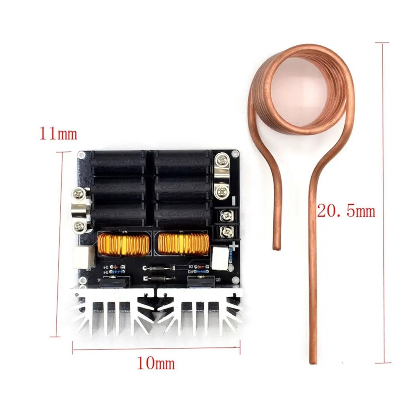 nagrzewnica indukcyjna, 12V-48V 1000W 20A niskiego napięcia nagrzewnica indukcyjna moduł płyty sterownik Flyback nagrzewnica DIY magnetyczna nagrzewnica indukcyjna