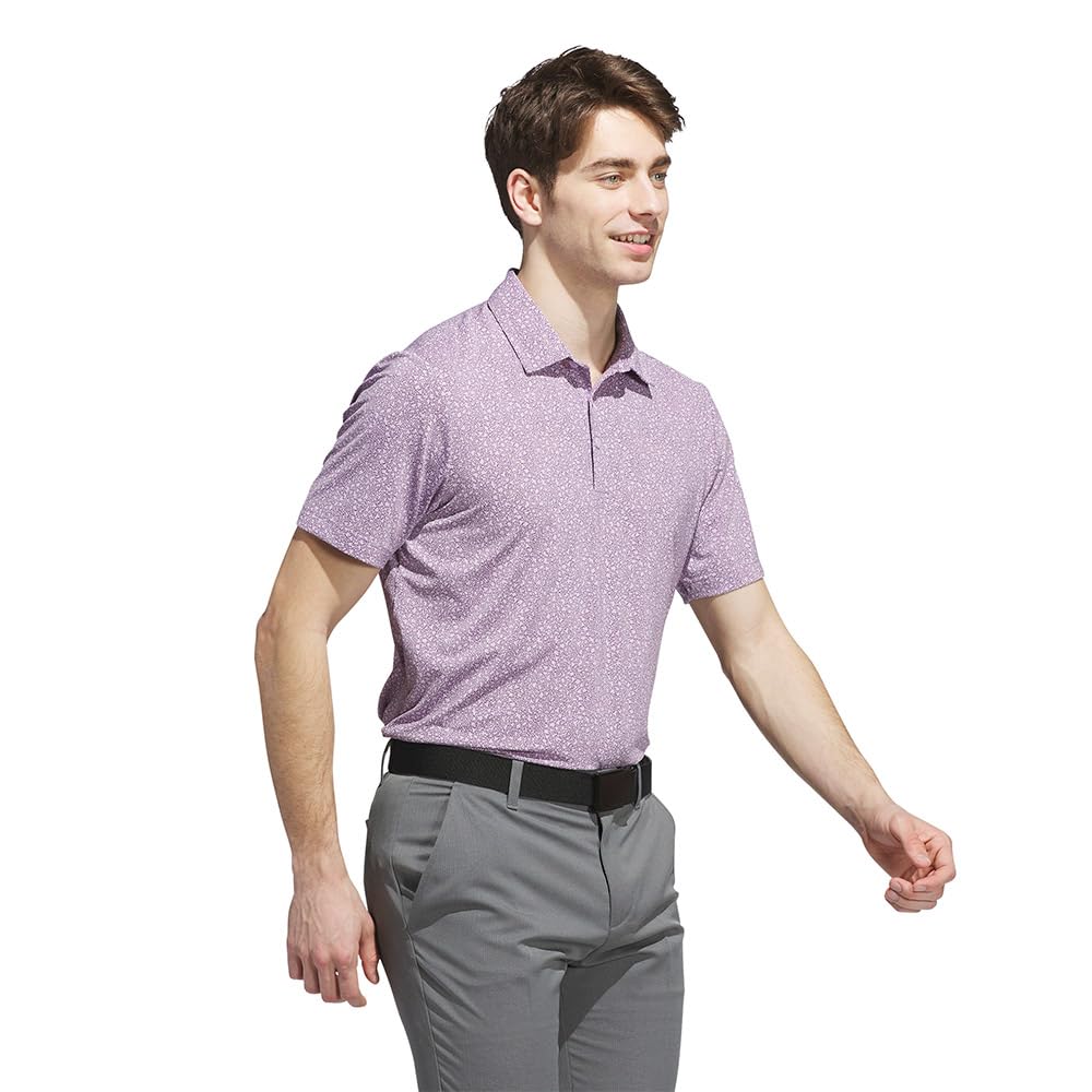 adidas Golf Ultimate365 Mini Bunker Polo Hombre - Ciruela polvorosa - L