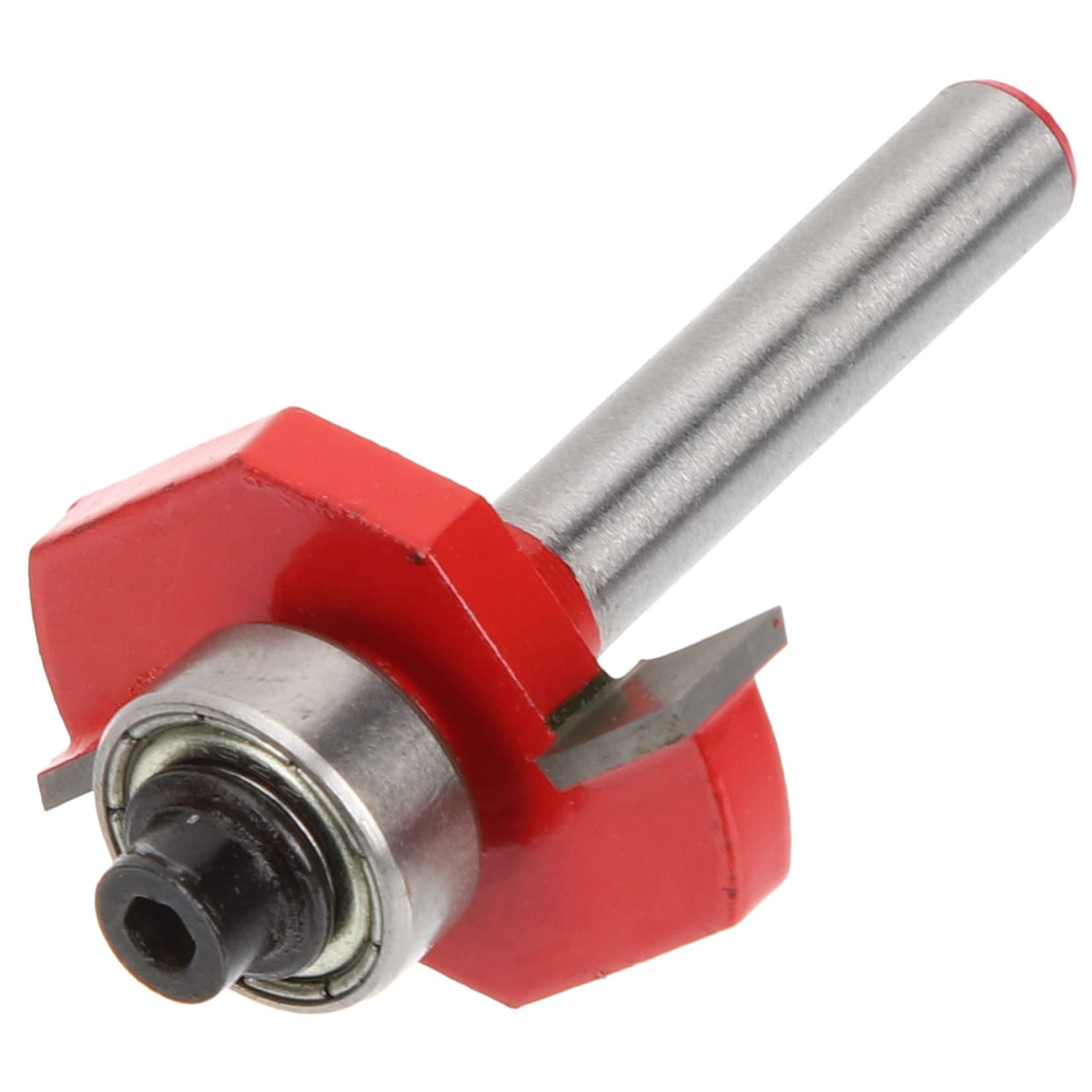 Housoutil Decorative Edge Router Bit T-Type Knife 1/4 Inch Router Flush Trim Bit CNC Router Bits for Cutter Woodworking Tool Sturdy Efficient