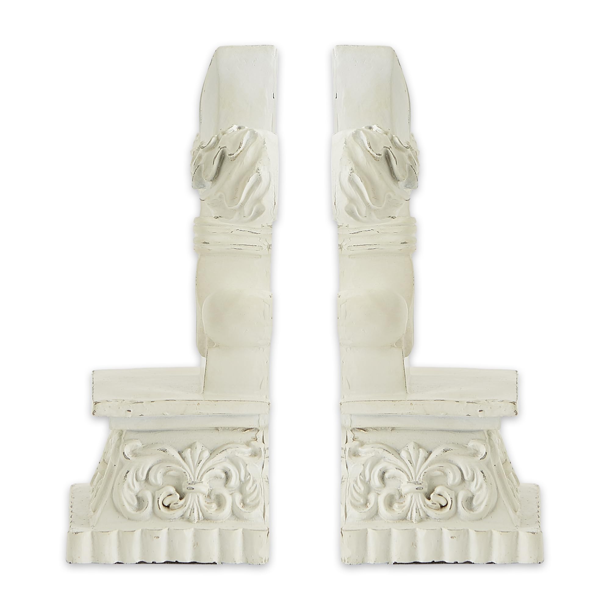 Accent Plus Fleur-DE-LIS Para książek, biała, 8,9 cm x 13,3 cm x 8,25\