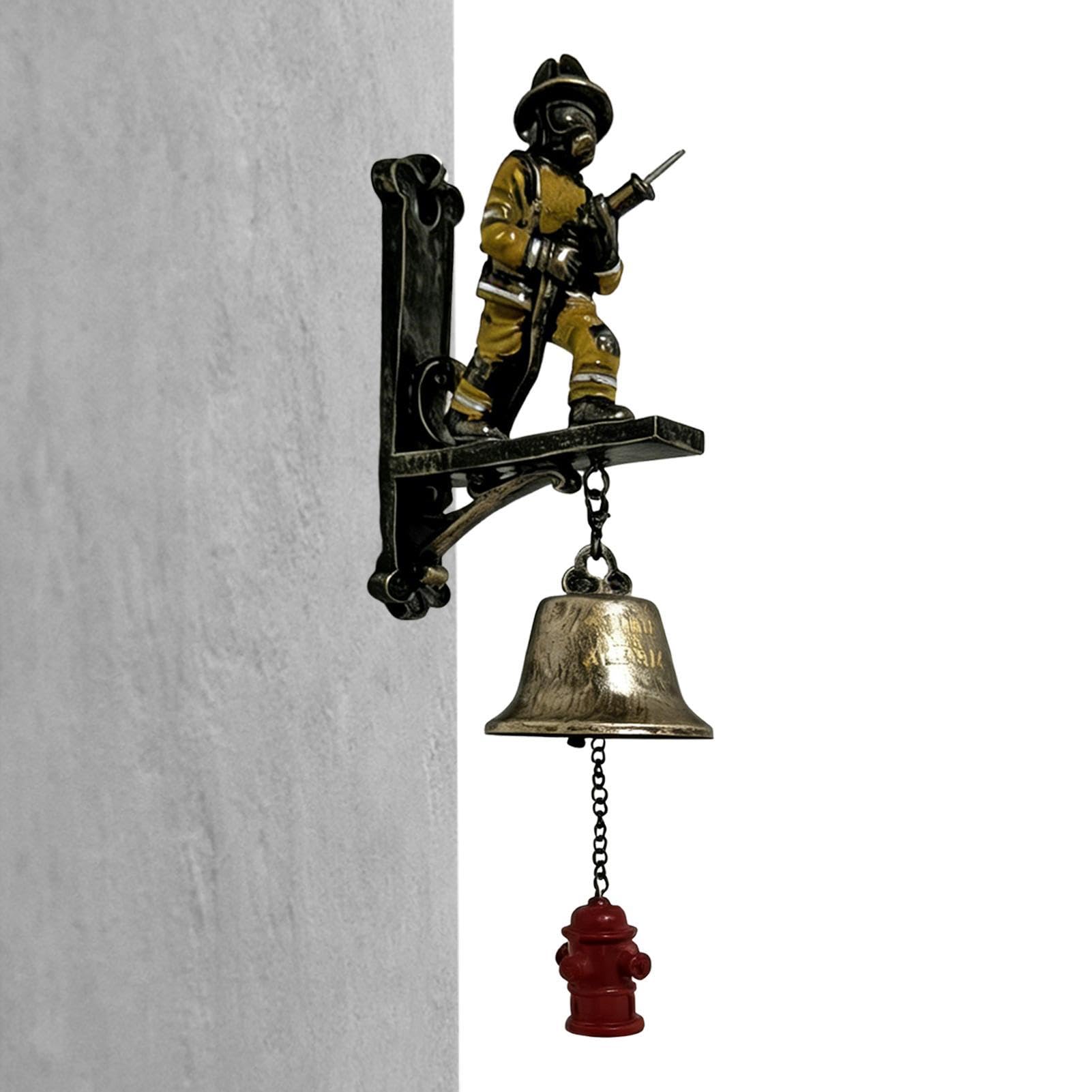 Sonnette extérieure et cloche de porte d'entrée rétro en fonte
