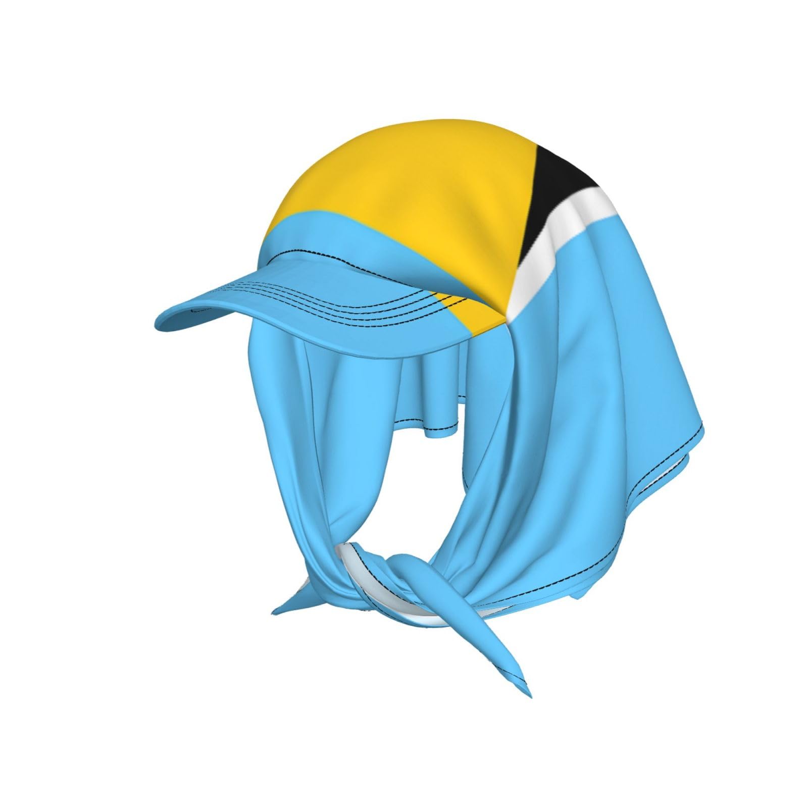 Jzmty Women's Black Flag Of Saint Lucia Bandana Baseball Cap - Light Comfort Breathable For Everyday Outdoor Wear