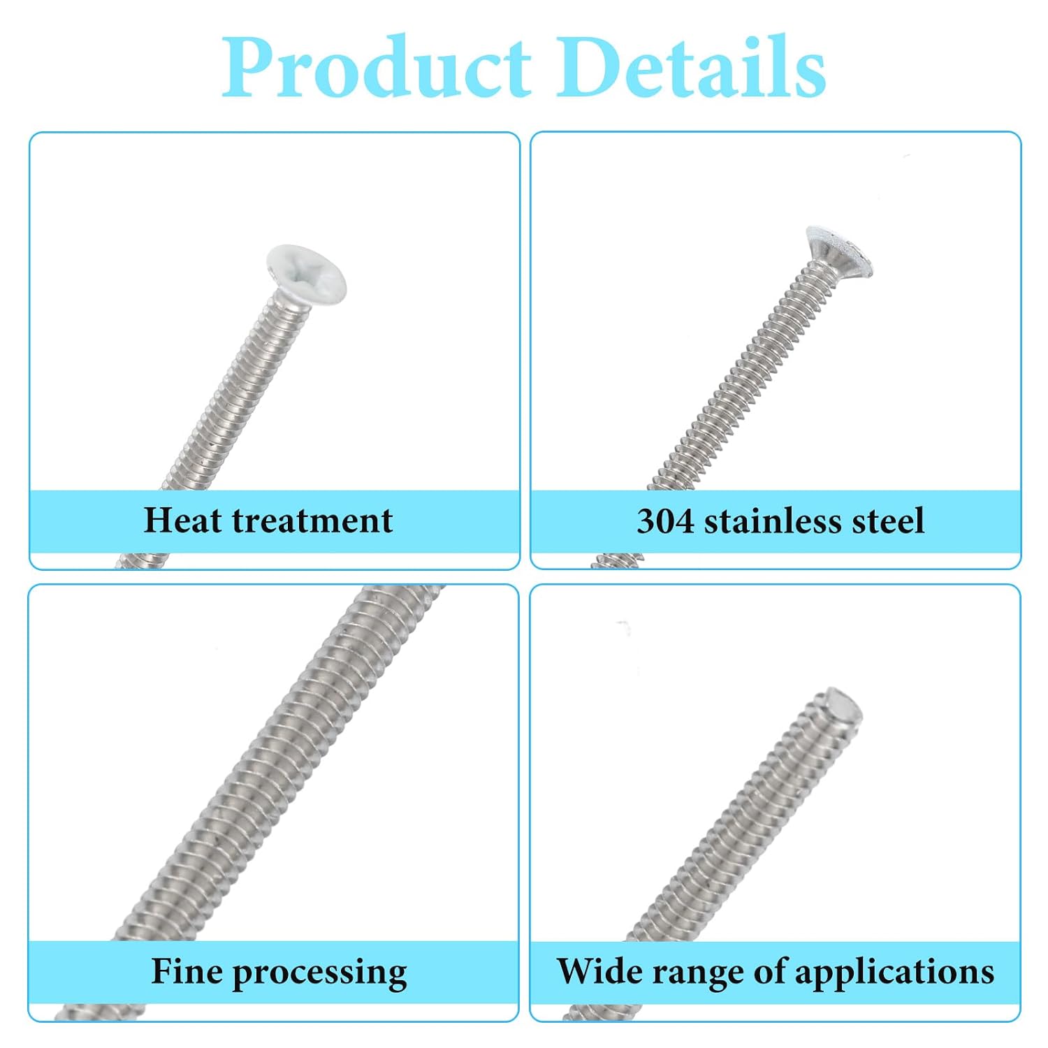 40Pcs Extra Long Outlet Screws, 6-32 x 1-1/2 Inch White Painted Flat Head Machine Screws Wall Plate Screws for Fix Repair Wonky and Sunken Outlet