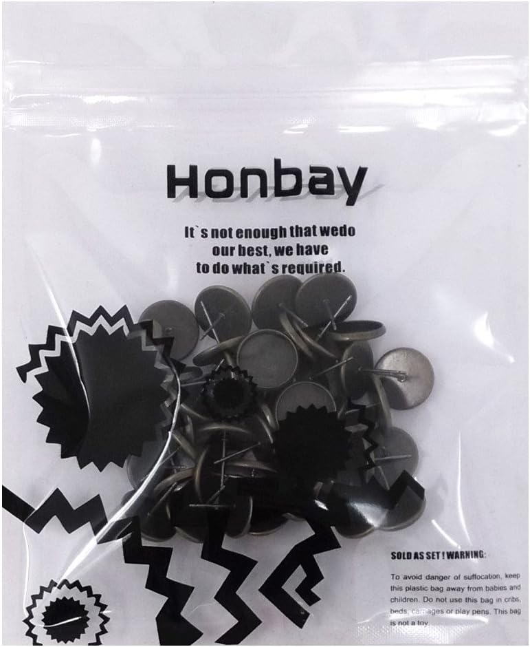 Honbay 50pcs Vintage Bronze Round Cabochon Setting Earring Post image 4