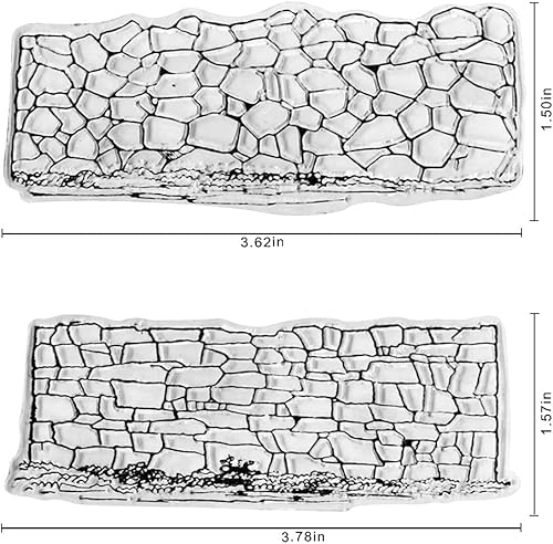Miniatura 2 de 4 sellos transparentes de fondo de pared para hacer tarjetas y decoraciones de álbumes de fotos, sellos de goma transparente para pared limitadora