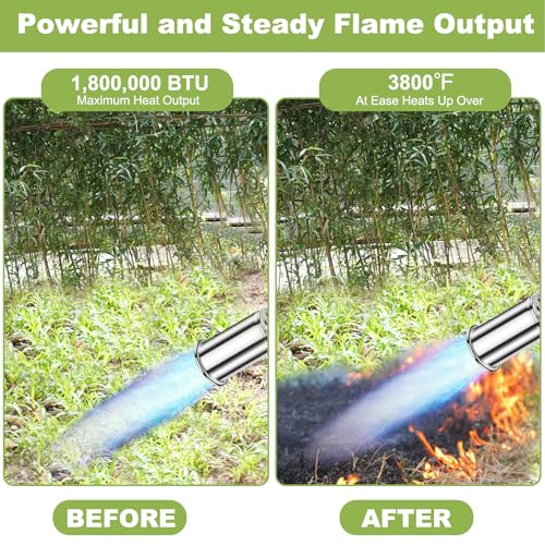 image for EASITALY Propane Torch Weed Burner, 1,800,000 BTU High Output Weed Tor