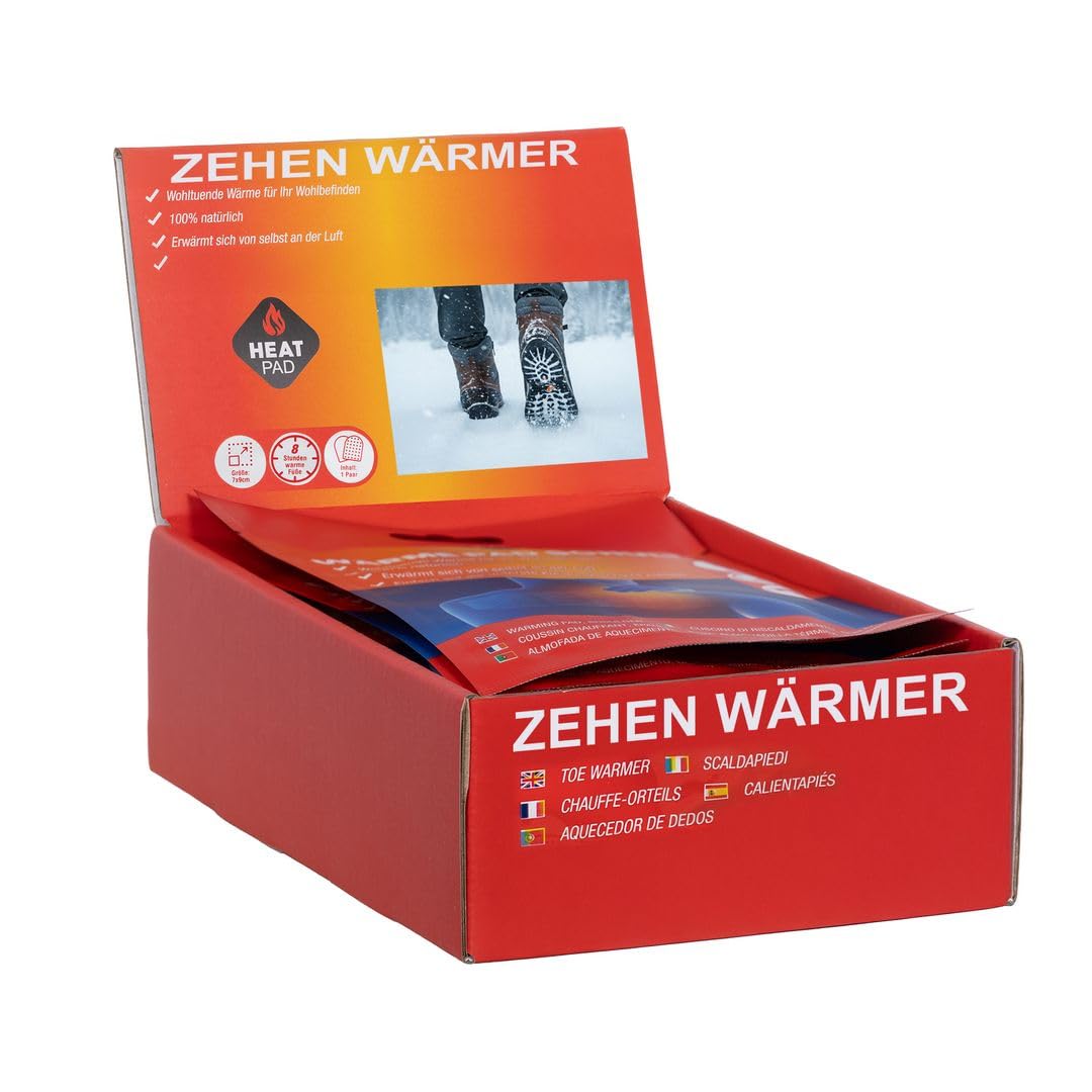 laro 80Paar Zehenwärmer - 8 Stunden Wärme für kalte Füße | Selbstwärmende Fußwärmer Pads für Schuhe & Outdoor | Langanhaltende Wärme