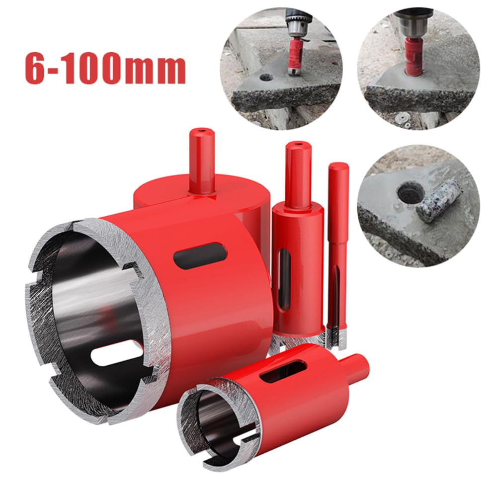 1 pz 6mm-100mm Apriscatole per fori in marmo Punta diamantata per sega a tazza Punta da trapano per marmo Granito Mattoni Piastrelle Ceramica Calcestruzzo Perforazione, 85mm