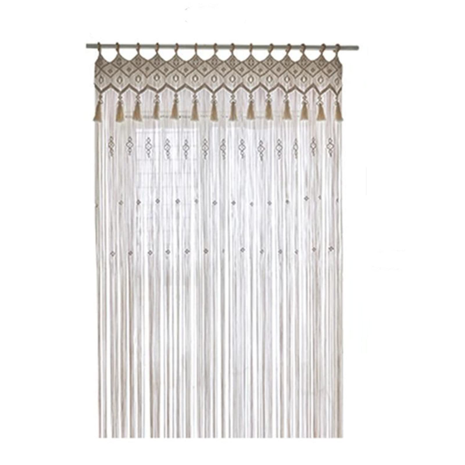 Macrame Door Hanging, Cotton Handmade Woven Beige Wall hanging Tapestry, Boho Wedding Backdrop, Handmade Woven Wall Hanging Tapestry For Indoor, Outdoor Home Wedding Backdrop Wall Decoration