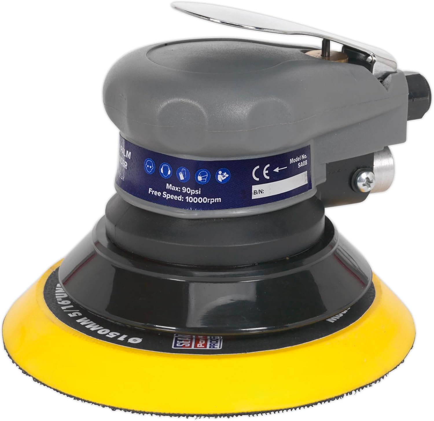 Sealey SA08 Air Palm Orbital Sander, 150mm