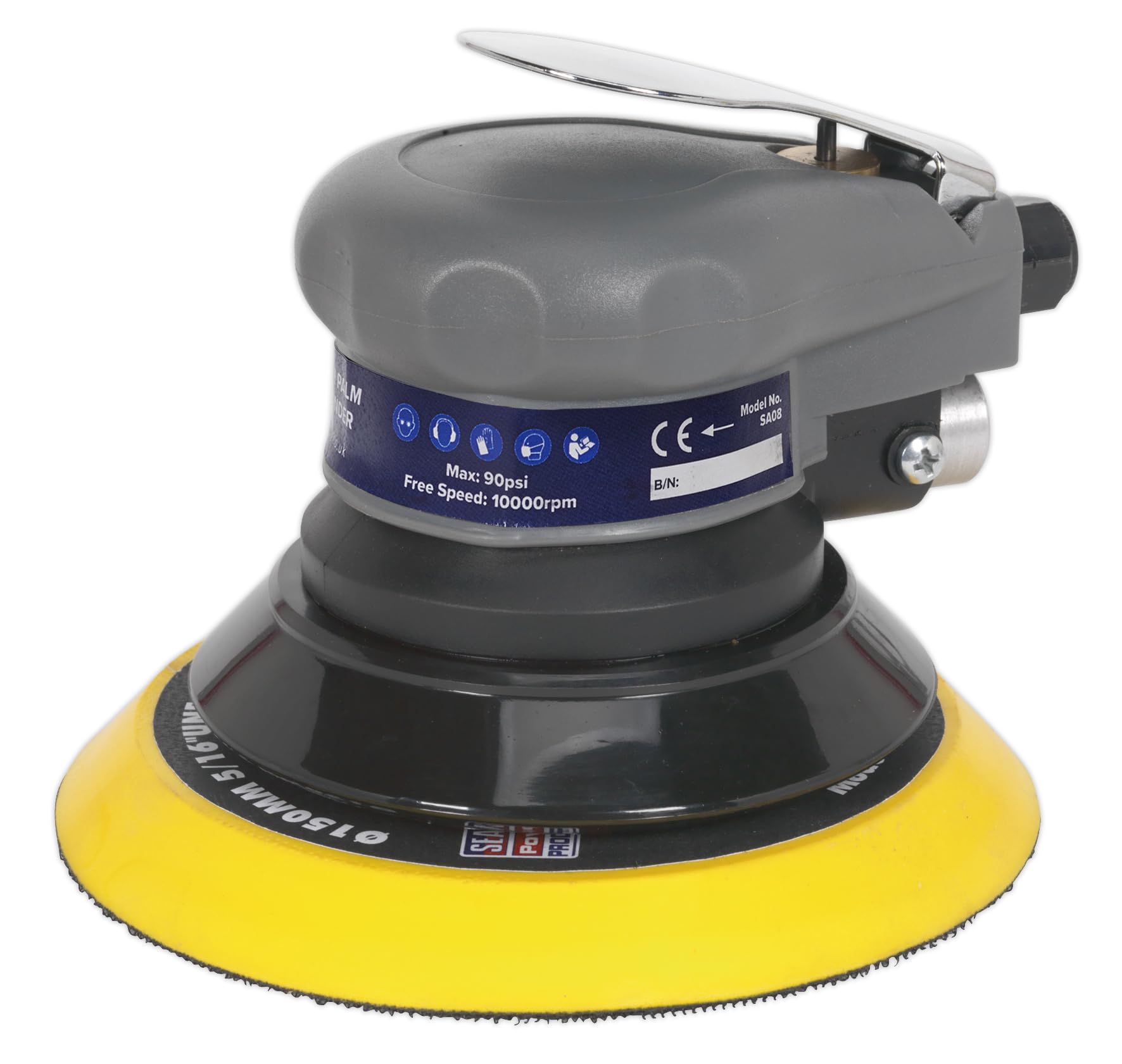 Sealey SA08 Air Palm Orbital Sander, 150mm