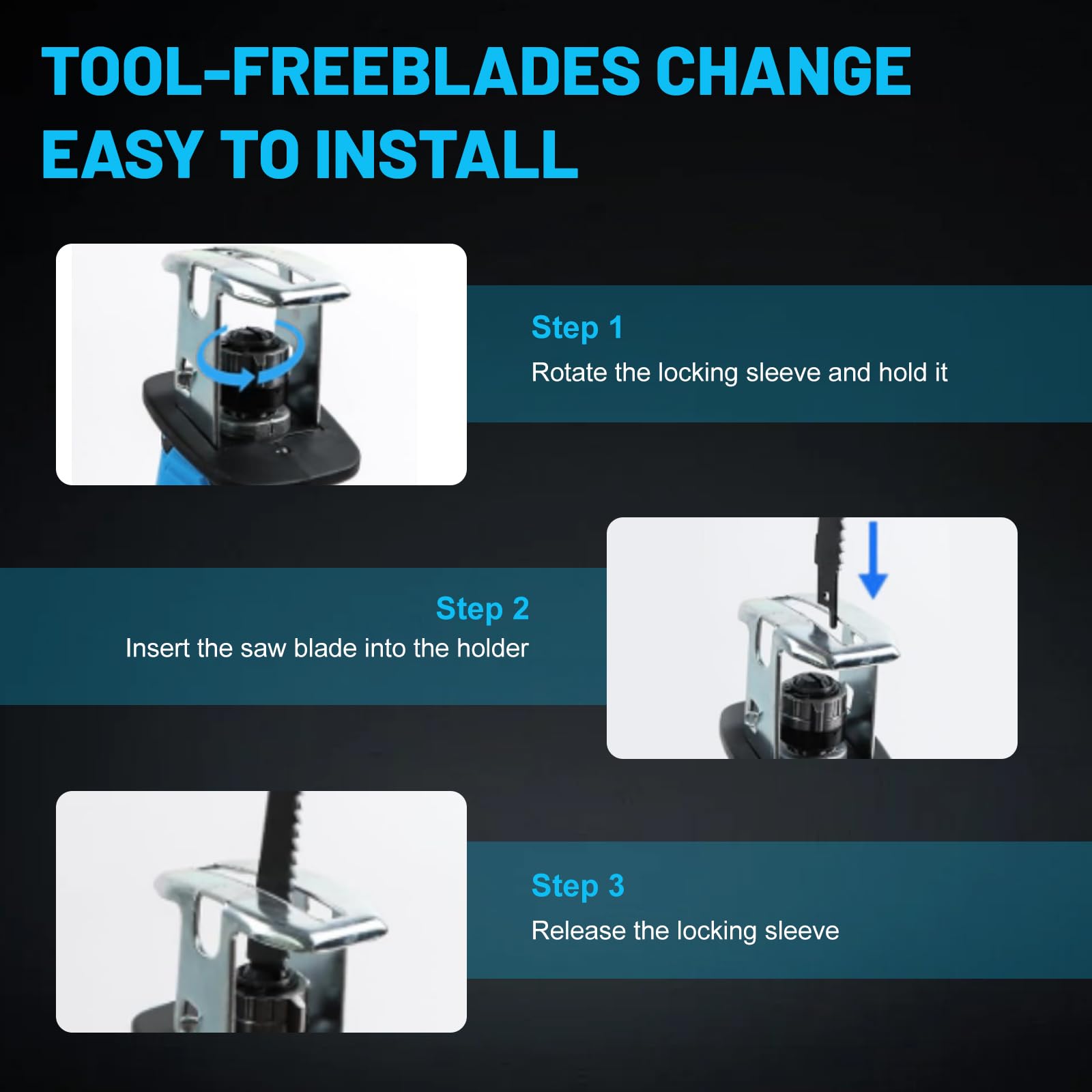 Akku Säbelsäge für Makita 18V Akku mit 8 Sägeblätter (ohne Akku)