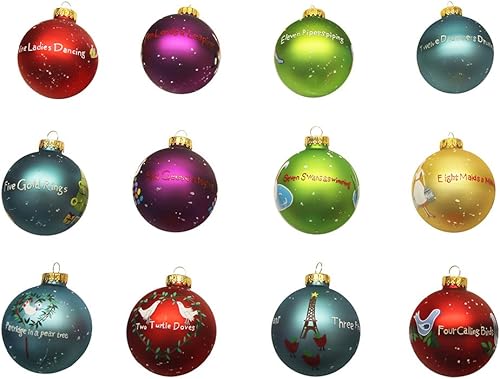 Miniatura 3 de Kurt Adler - Adorno de bola de los Doce días de Navidad 2559in juego de 12