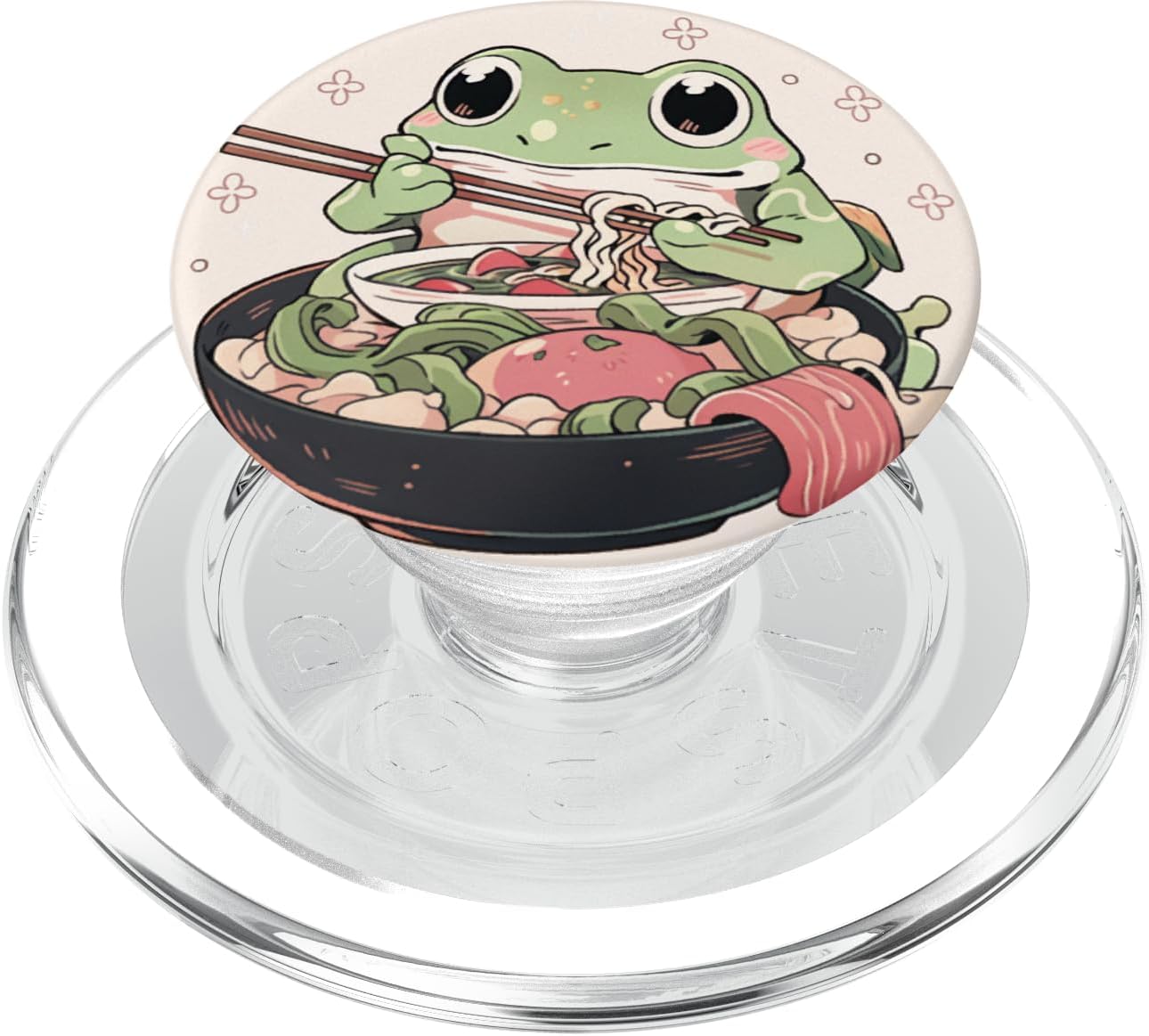 Cottagecore Frog Kawaii Frog Eating Ramen PopSockets PopGrip for MagSafe