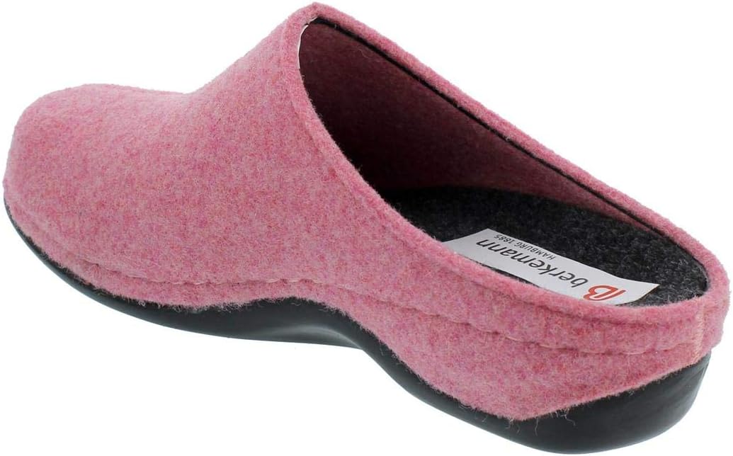 Berkemann Florina 1025-294 Felt Slippers, Antique Pink, Width F Replacement, Candy Pink, UK 7