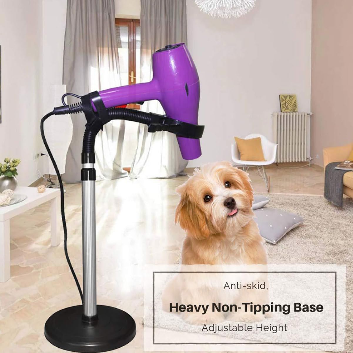 Didiseaon Supporto Lega per Asciugacapelli a Rotazione Ventosa con 360° Gomma , Fissaggio Facile per Styling e Curling