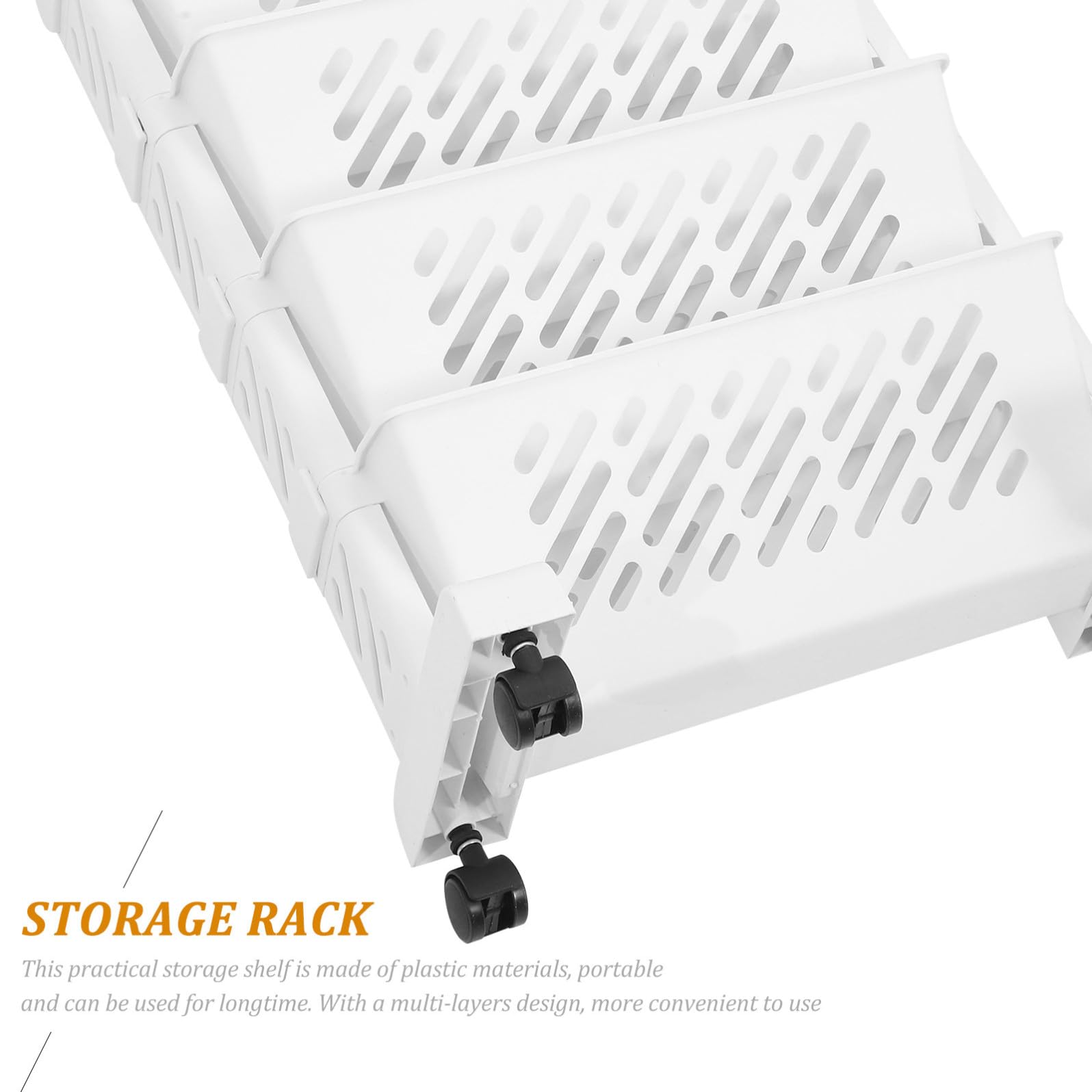 Scaffale Portaoggetti Espandibile Multi-strato Bianco in Plastico Resistenza All’usura e Capacità di Carico Elevata, Organizer Cucina e Libreria Scaffale per Ripiani e Scaffali