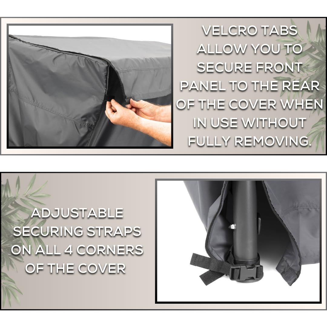 Barlborough Garden Swing Cover, Charcoal Grey, 2 Seater- Grey - Image 4