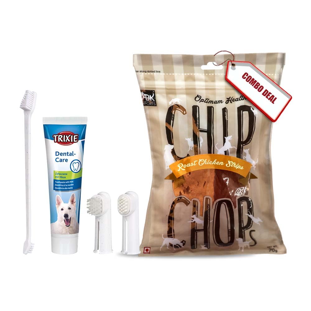 See full amazon price history chart for 1 Tube of Trixie Dental Hygiene Kit with Toothpaste, Pleasant Mint Aroma (100 G), Three Different Utility Brushes and 1 Piece of Chip Chops Roast Chicken Strips, 70 GMS 1 Tube of Trixie Dental Hygiene Kit with Toothpaste, Pleasant Mint Aroma (100 G), Three Different Utility Brushes and 1 Piece of Chip Chops Roast Chicken Strips, 70 GMS (B075LLGK56) Amazon Price History, Amazon Price Tracker
