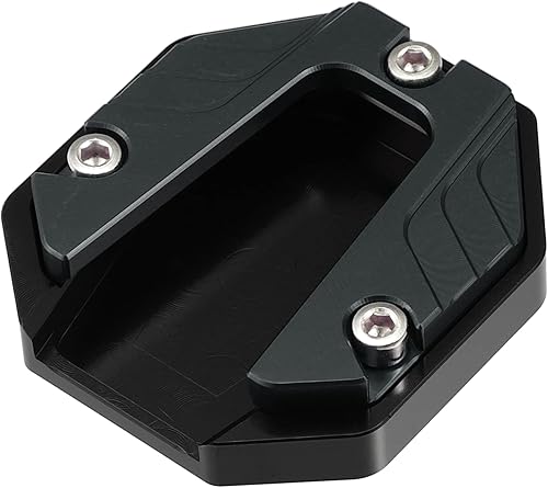 Miniatura 5 de X AUTOHAUX Soporte universal para motocicleta, soporte lateral CNC, placa de soporte de extensión de pie, tono titanio