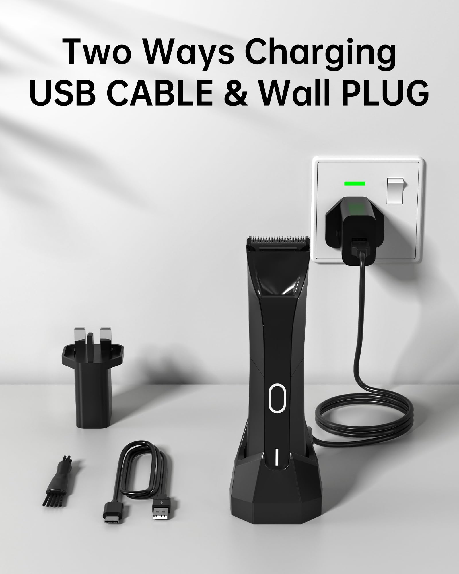Base de carga para cortacésped Manscaped 4.0, cargador eléctrico de corte de pelo de ingle con cable de 5 pies