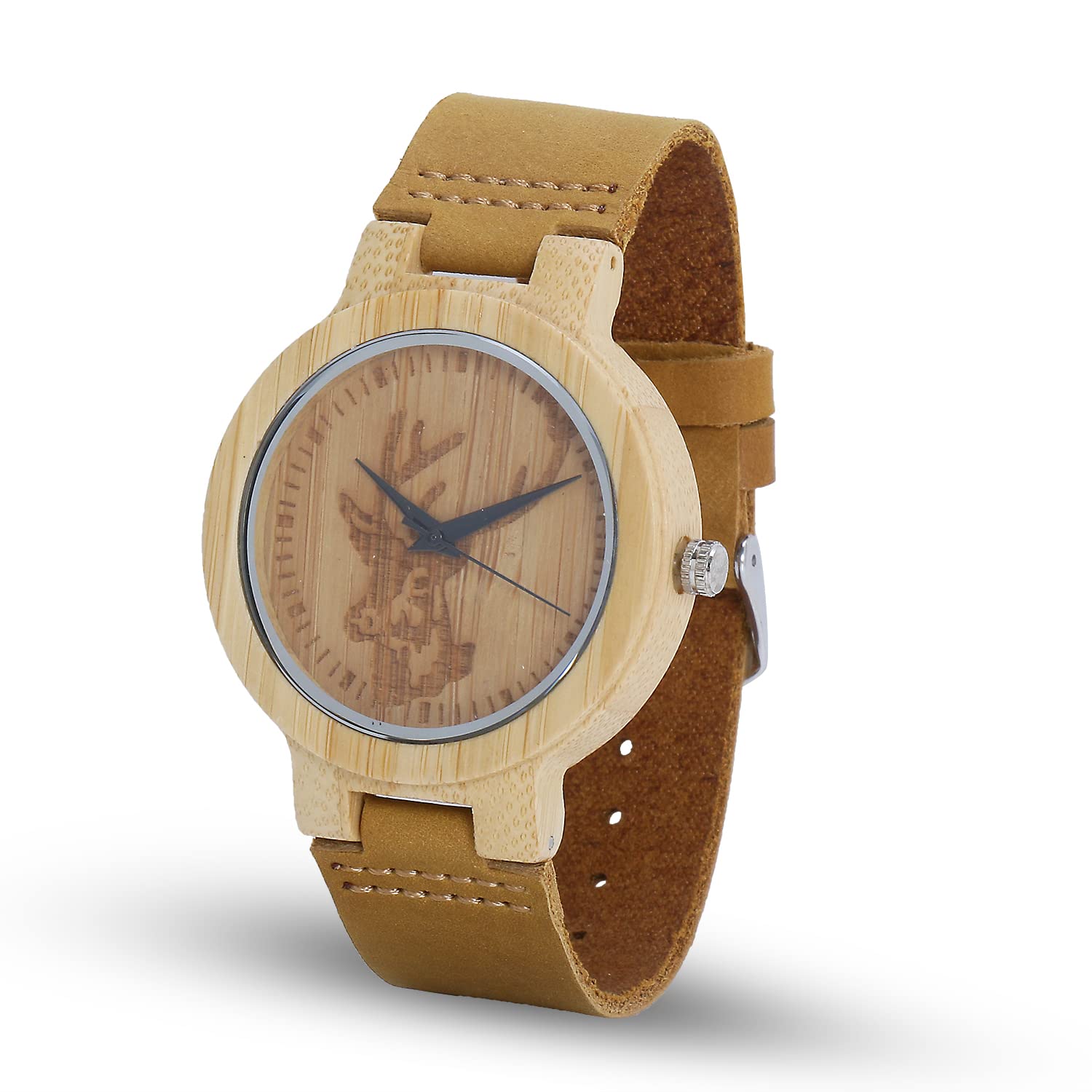 The Store Bamboo Watches for Men - Cowhide Leather Strap Wood Watch Lightweight Analog Watches for Men Movement Casual Watches (Brown) (B0BDRVVN19) Amazon Price History, Amazon Price Tracker