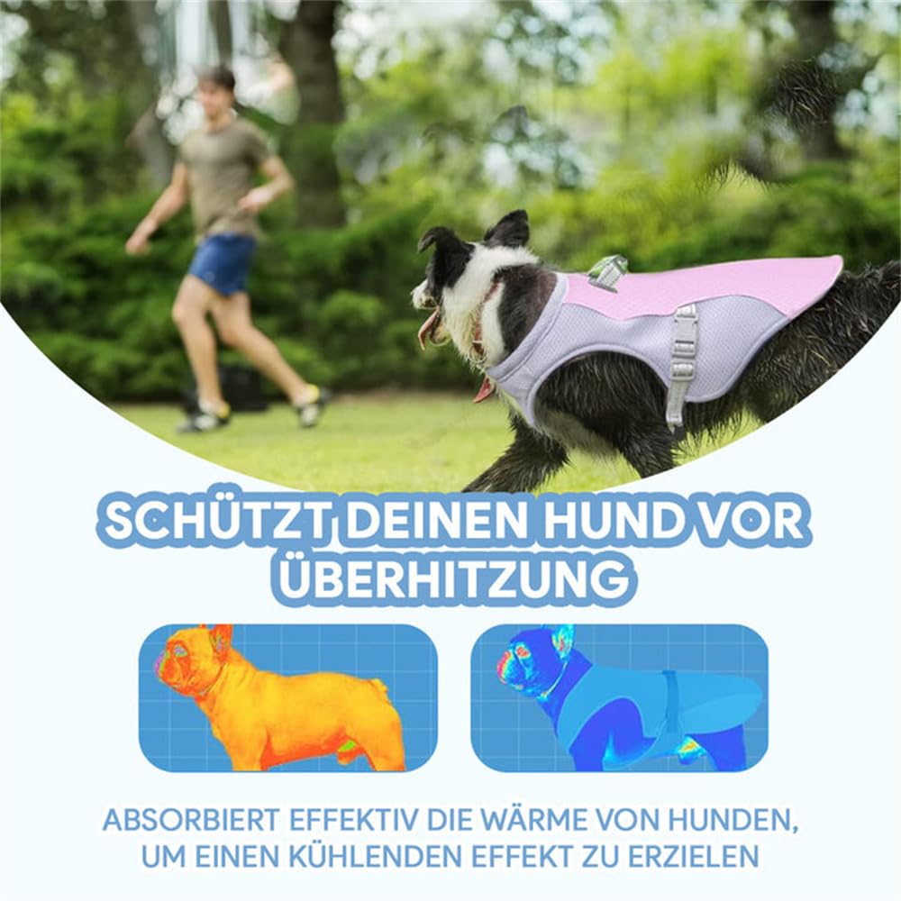 hundeliebling PetCool Kühlweste für Hunde Sonnenschutz-Kühlweste für Hunde, reflektierende Kühlweste