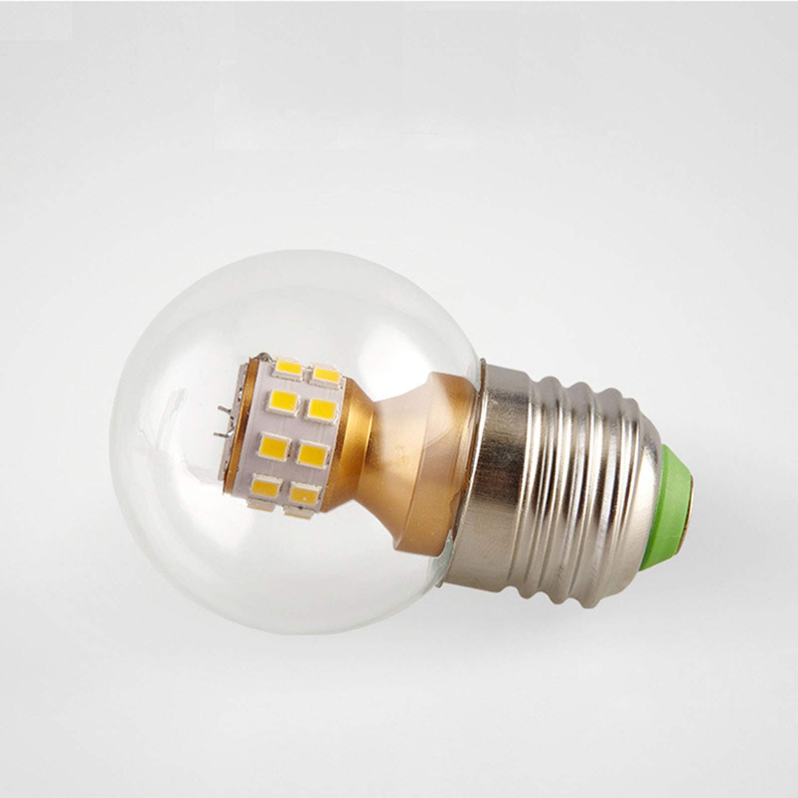 LAI HO Lampadina LED G45, Lampadine Edison E27 Dimmerabile, 7W (Equivalente A 60W), Base A Vite Edison E27, Lampadina LED SMD 2835 Lampadine Globo G45 Decorazioni per La Casa,Warm Light,5W/10PCS