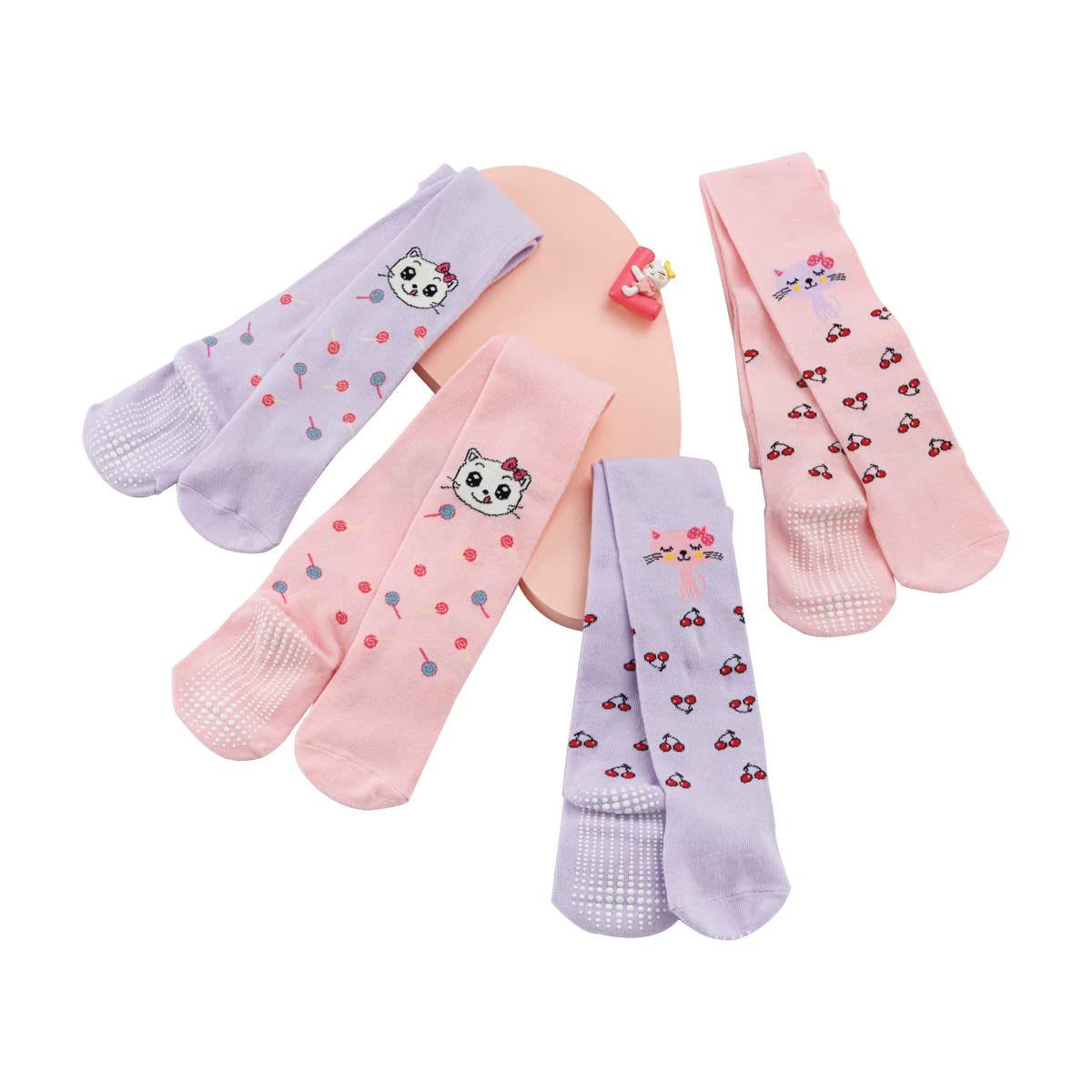 Leotardos para bebés niña ，Polainas Antideslizantes Medias para bebés niñas Ropa Infantil para Recién Nacido, Polaina de Tejido de algodón