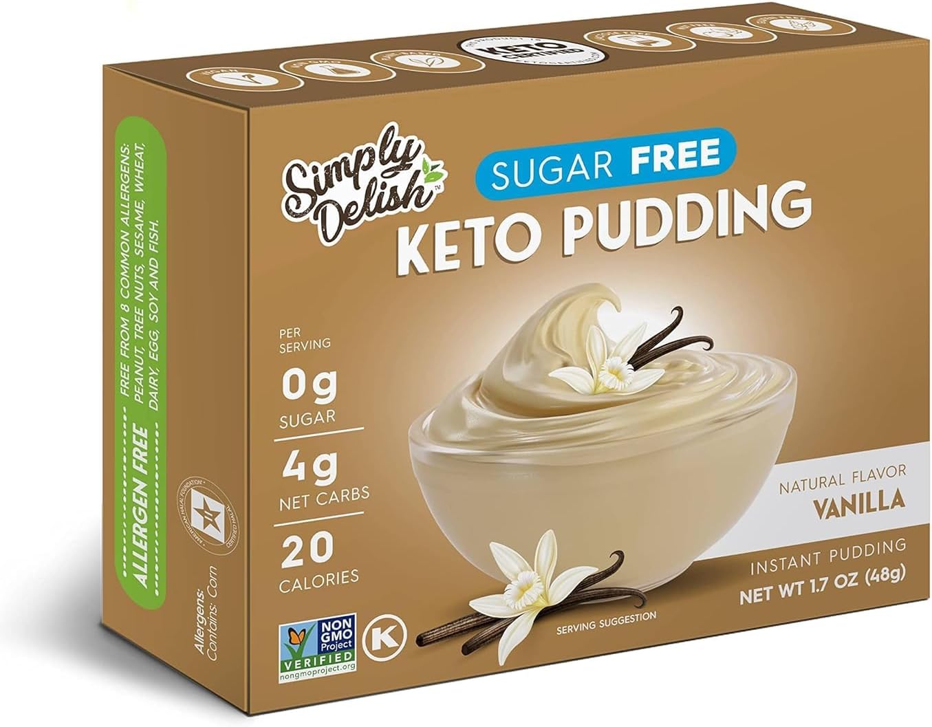 Simply Delish Natural Instant Vanilla Pudding Gluten Free - 1.7oz