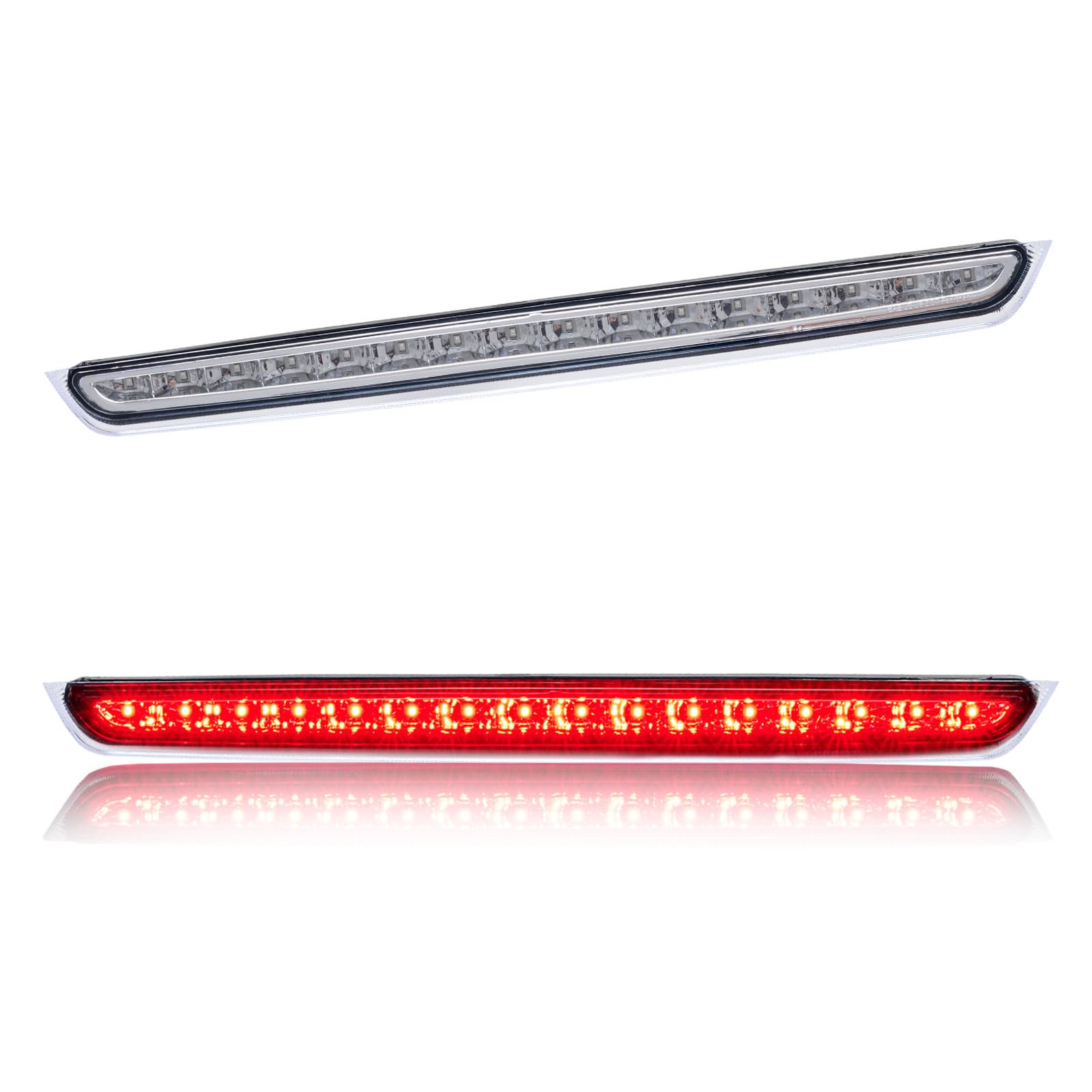 Third 3rd Brake Light LED for 2007-2014 Chevy Tahoe Suburban/GMC Yukon, High Mount Rear Brake Lights Assembly for 07-14 Yukon XL, Waterproof Center Cab Lamp Stop Light (Clear)