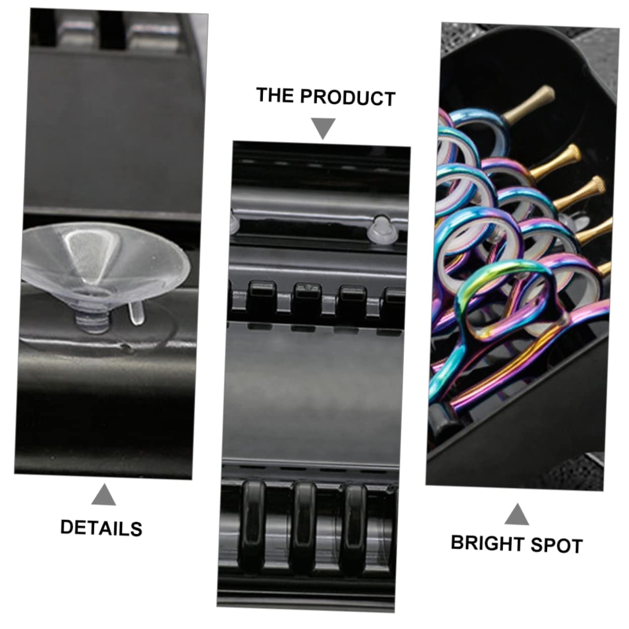 TOVINANNA Hair Stylist Scissors Holder Hair Dressing Tool Case Plastic Organizer Scissors Storage Tray