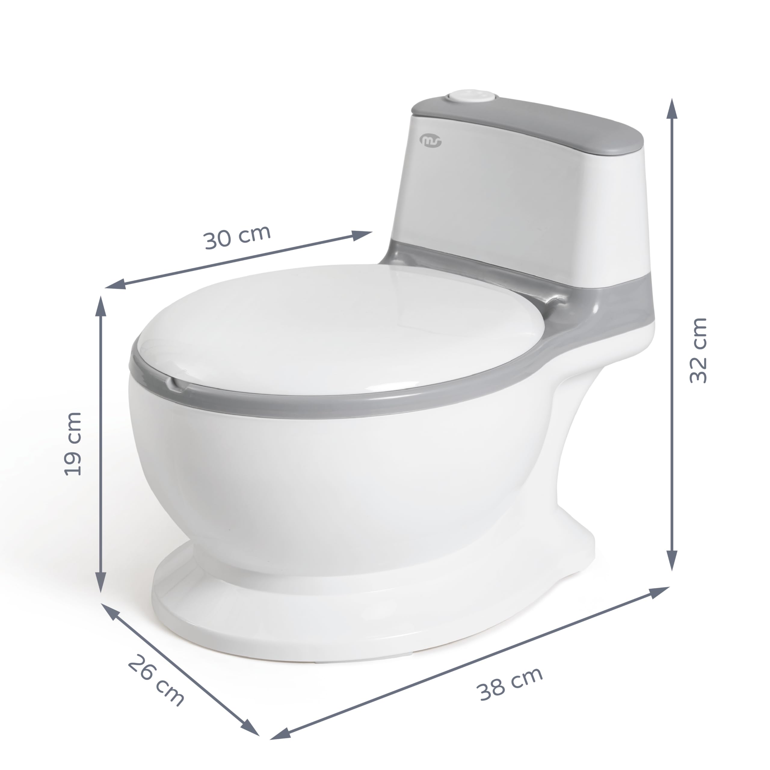MS BabyWorld - POTTY - Orinal infantil Potty con cubeta de plástico extraible | Orinal de aprendizaje bebé | Inodoro infantil | Fácil de Guardar | Portátil para Casa o para Llevar de Viaje