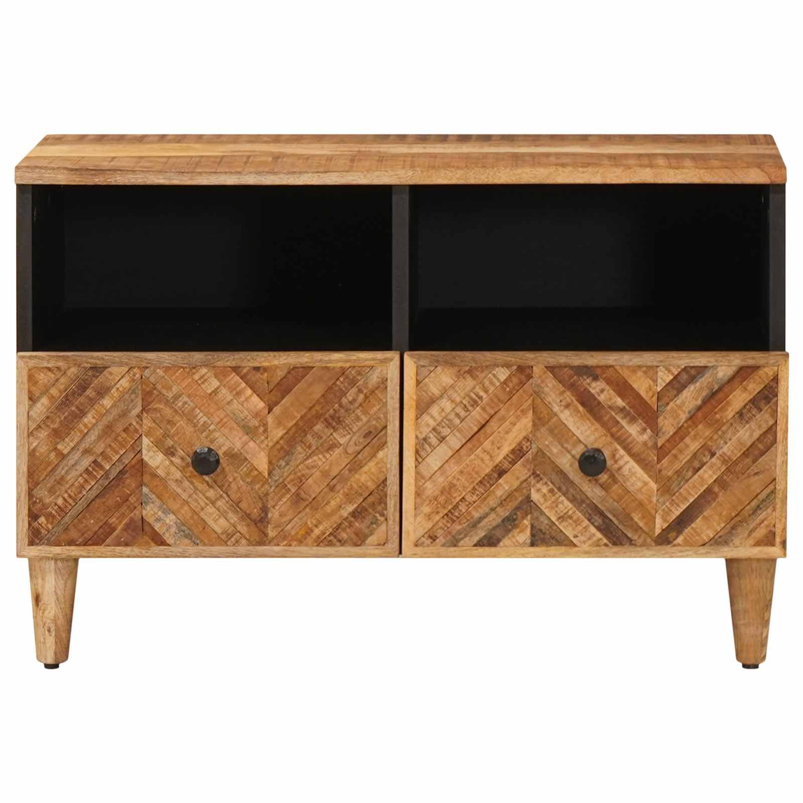 Armario de almacenamiento de madera de mango macizo, 70 x 33,5 x 46 cm