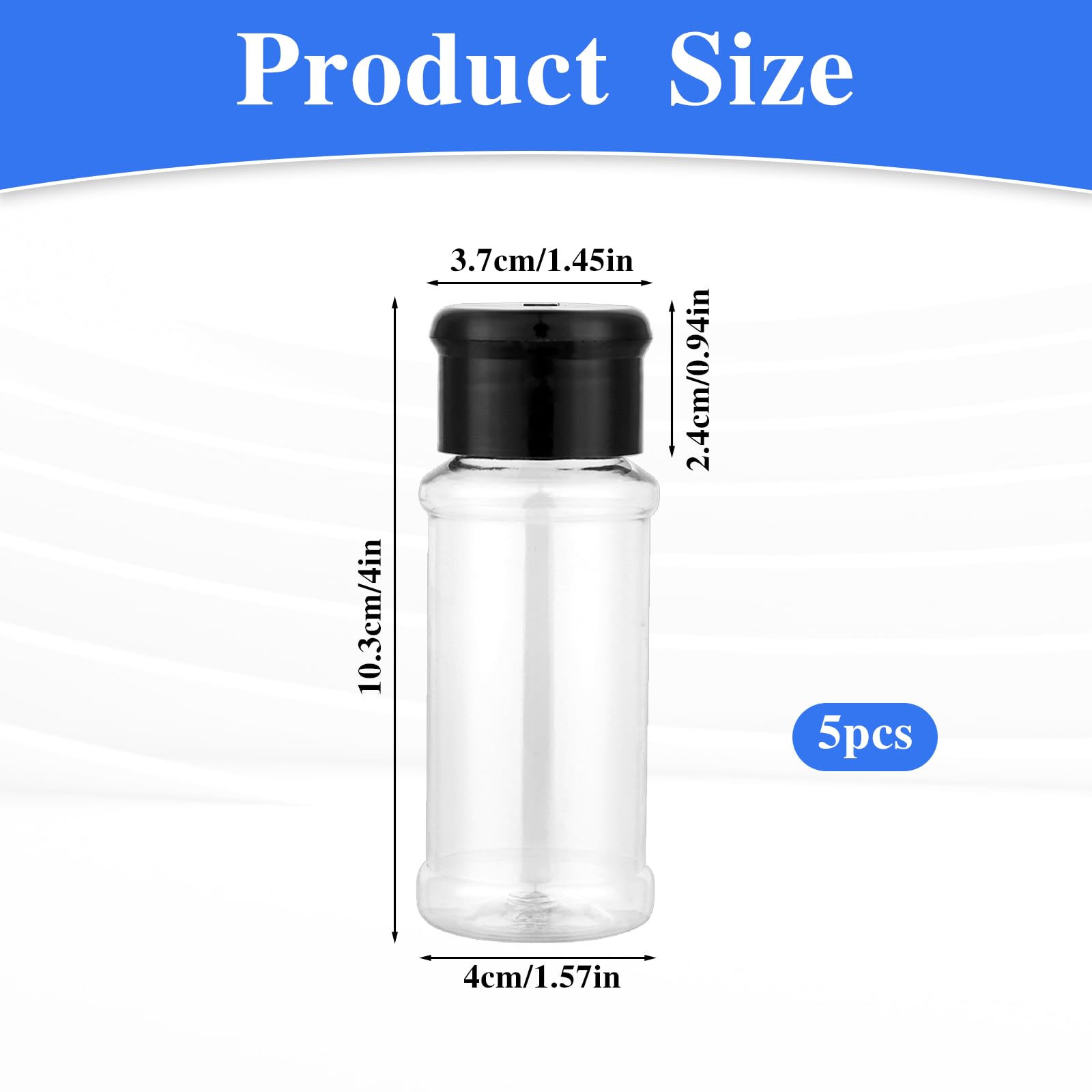 2 Barattoli Per Spezie In Vetro 85g Con Tappo Metallico E Coperchio Shaker – Contenitori Ermetici Trasparenti Per Condimenti, Multiuso - 4