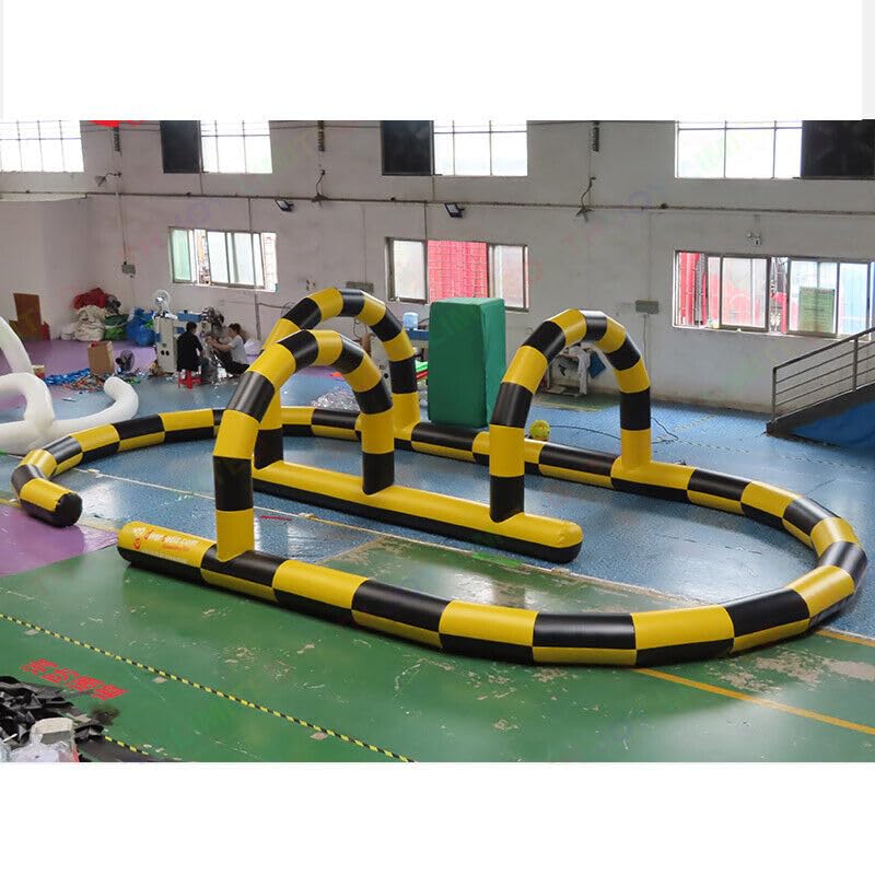 12x6m PVC Inflatable Bumper Car Go Kart Track Inflatable Go Karts Race Track