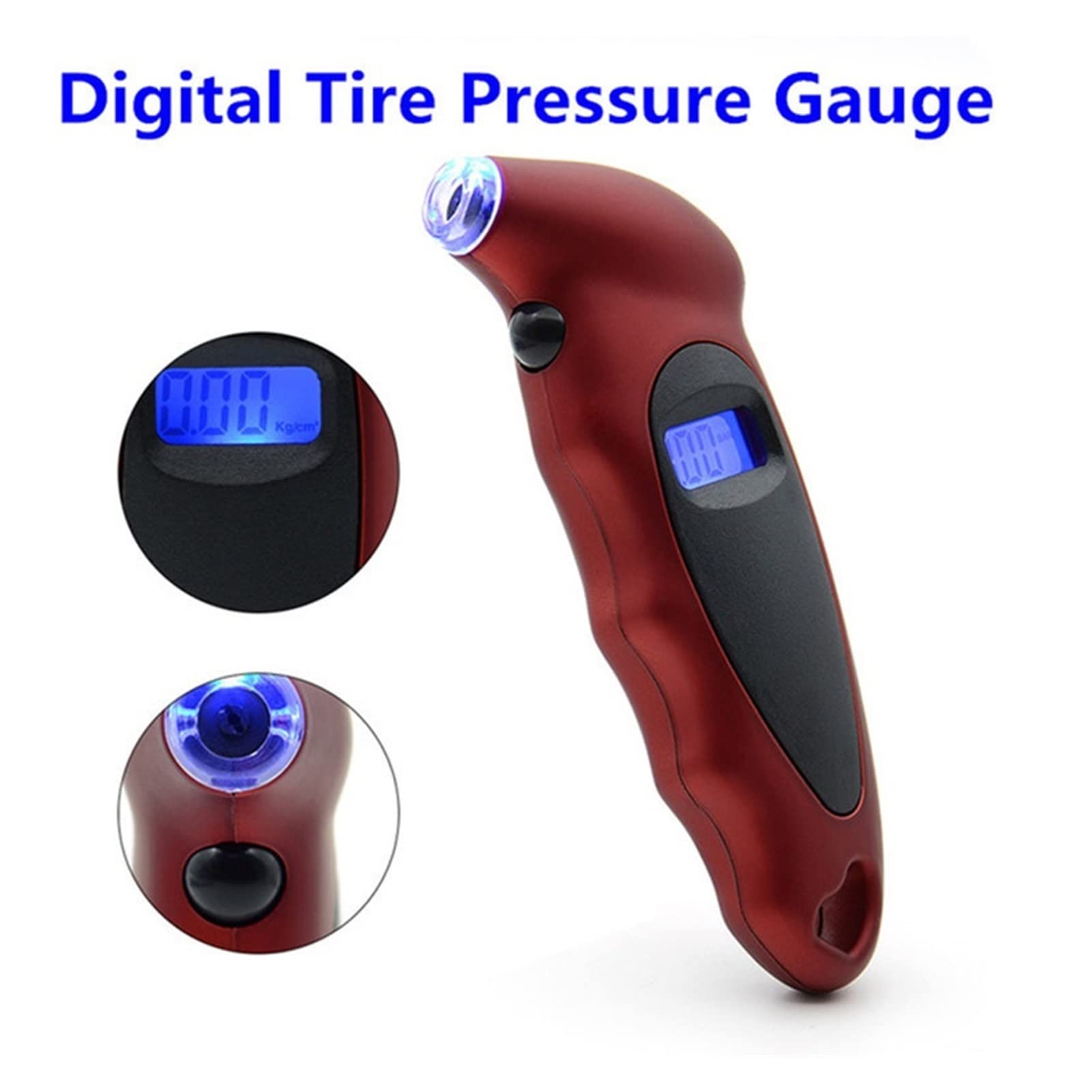 Manometro per Pneumatici da 0-150 PSI Misuratore di Pressione per Pneumatici per Pneumatici per Auto Digitale ad Alta precisione Manometro con Display LCD (Colore : Nero) (Nero)