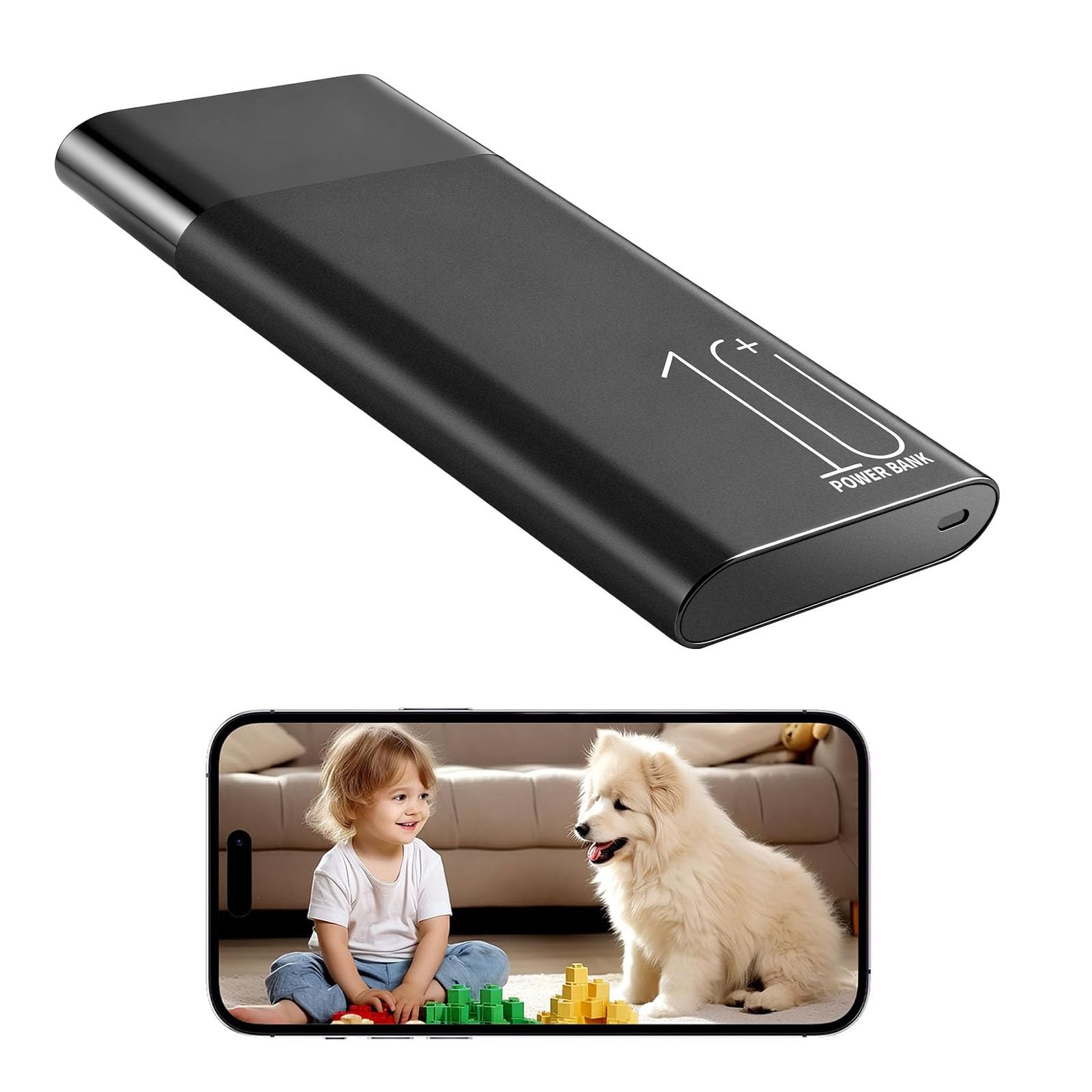 Home Security Camera 1080P Wireless Nanny Camera Indoor Camera with 10000mAh Battery Night Vision Motion Detection Instant Motion