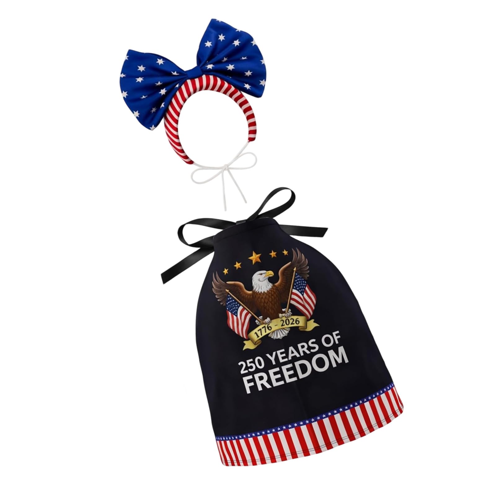 and Blue Fabric Bowknot Outfit Decors for Porch Geese Outdoor Holiday Decorations Perfect for Julys Forth Parties Patriotism Door Decors
