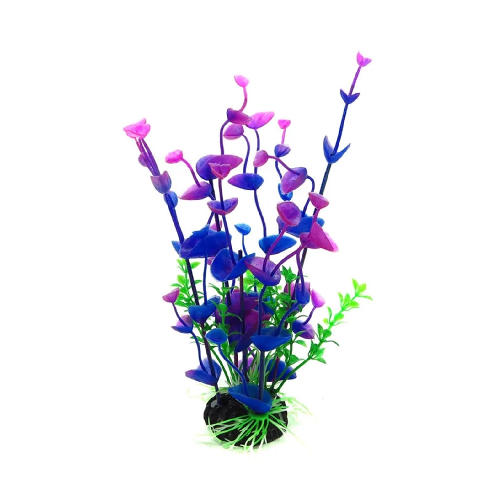 JTKSSCS Aquarium Plants 2PCS Artificial Fake Plastic Plant Aquarium Fish Tank Accessories Decoration Ornament Underwater(Purple)