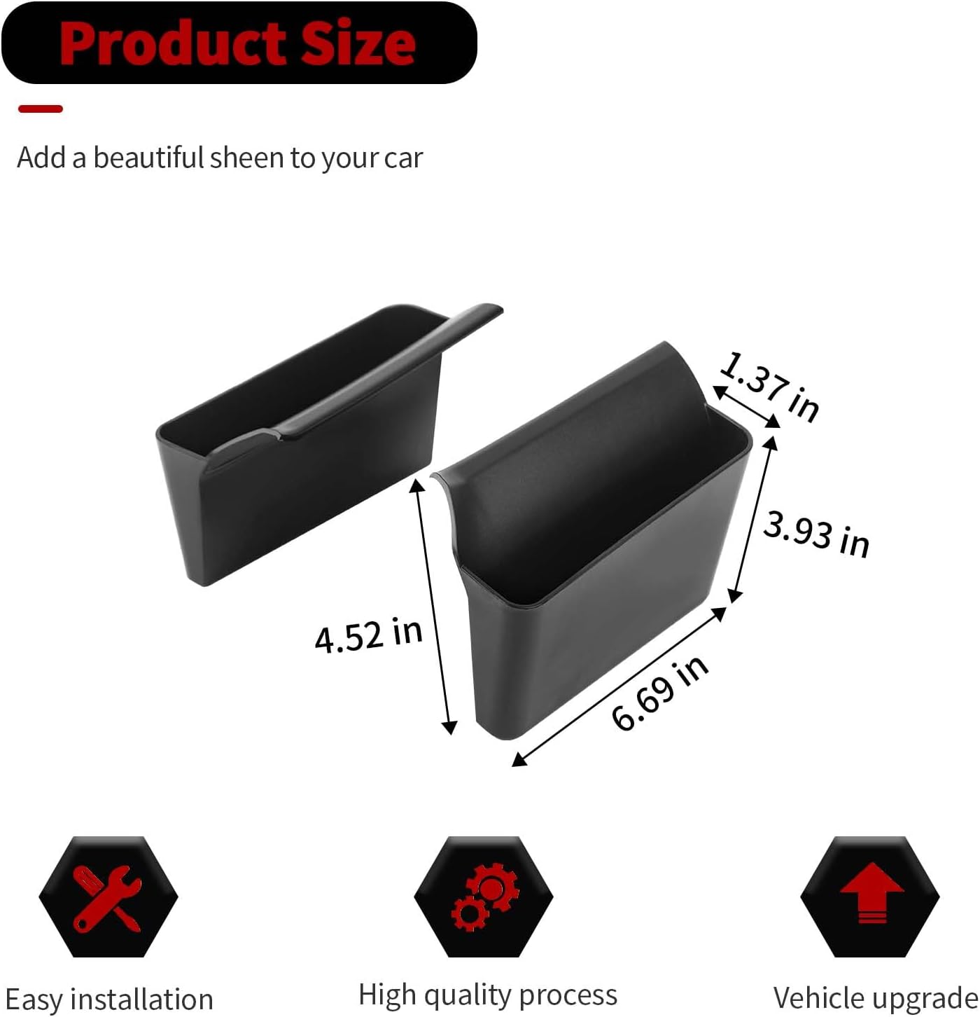 RT-TCZ Center Console Gear Shift Storage Box Tray Organizer Accessories Compatible with Chevy Camaro 2010-2015