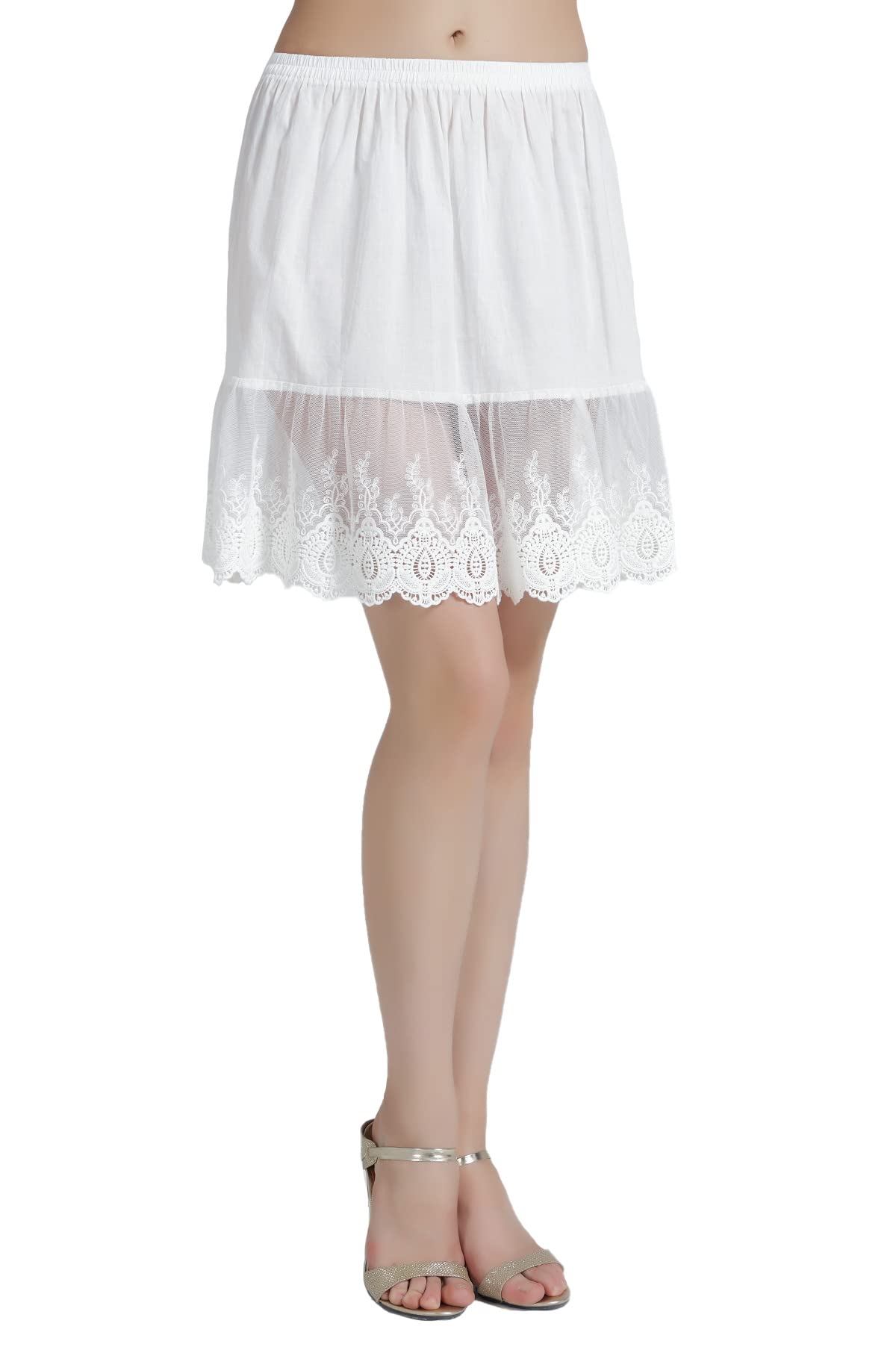 Beautelicateunderskirt Half Slip With Lace Trim 100 Cotton