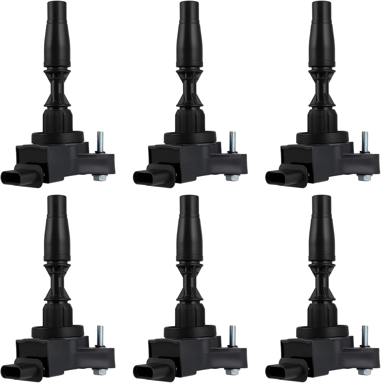 OCPTY Suitable 2018-2020 for Buick Regal Sportback 3.6L/V6,2016-2020 for Cadillac CT6 3.6L/V6 Automotive Replacement Ignition Coils 4-Pins #UF830 (Set of 6 Ignition Coils)