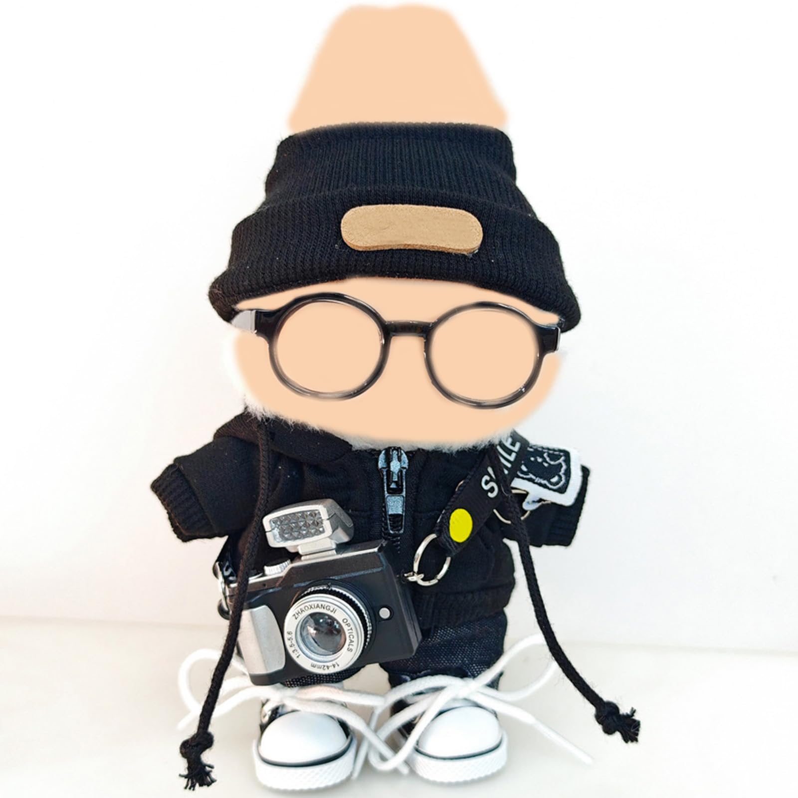 Hoodie Clothes Sets for 17cm Dolls(Only Clothing No Doll) Clothing Accessories, Cool Cardigan Outfits for Doll Upper Garment Replacement