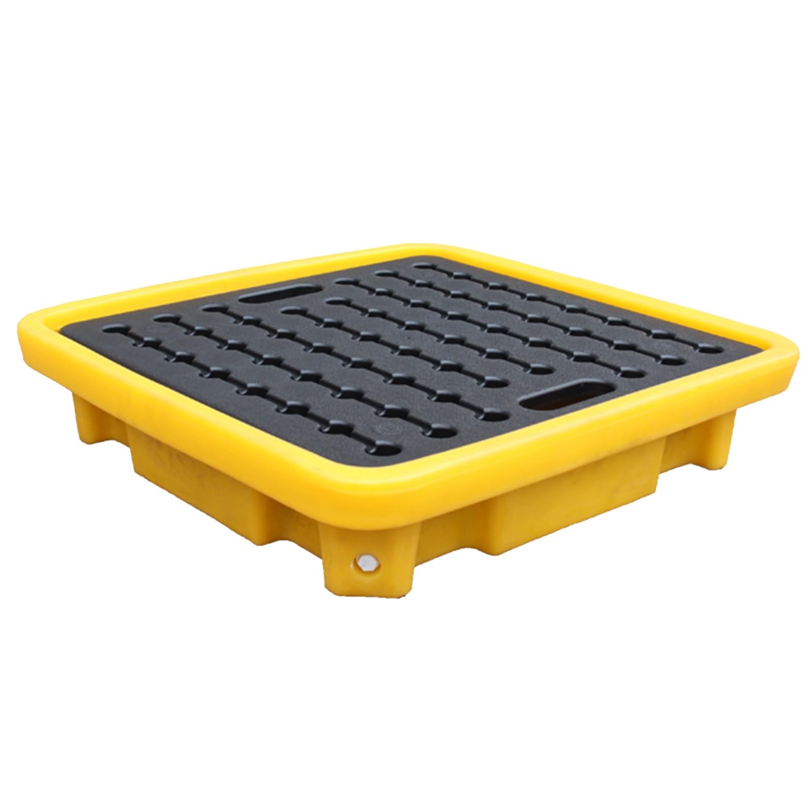 SGKOMN Oil Spill Containment Tray, Leakproof Polyethylene Platform with Drain Outlet, Stackable Modular Design for Industrial Use, C