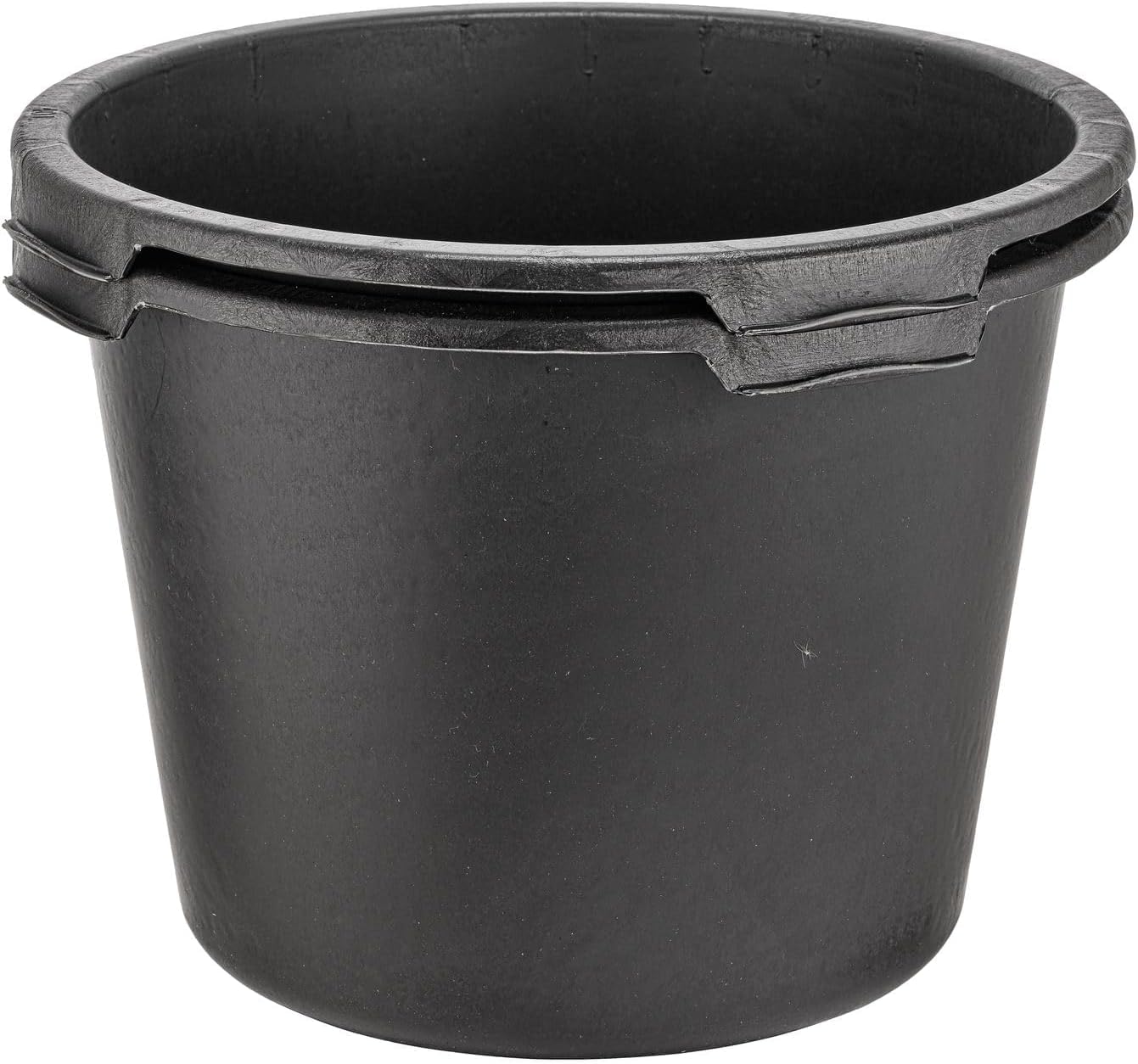 BURI Mörtelkübel Rund 65 Liter 10er Set Maurerkübel Schwarz Baueimer Robust | BURI Pflanzwanne Ø58 cm Made in Germany aus robustem Kunststoff als Baueimer, Pflanzwanne für Garten und Baustelle