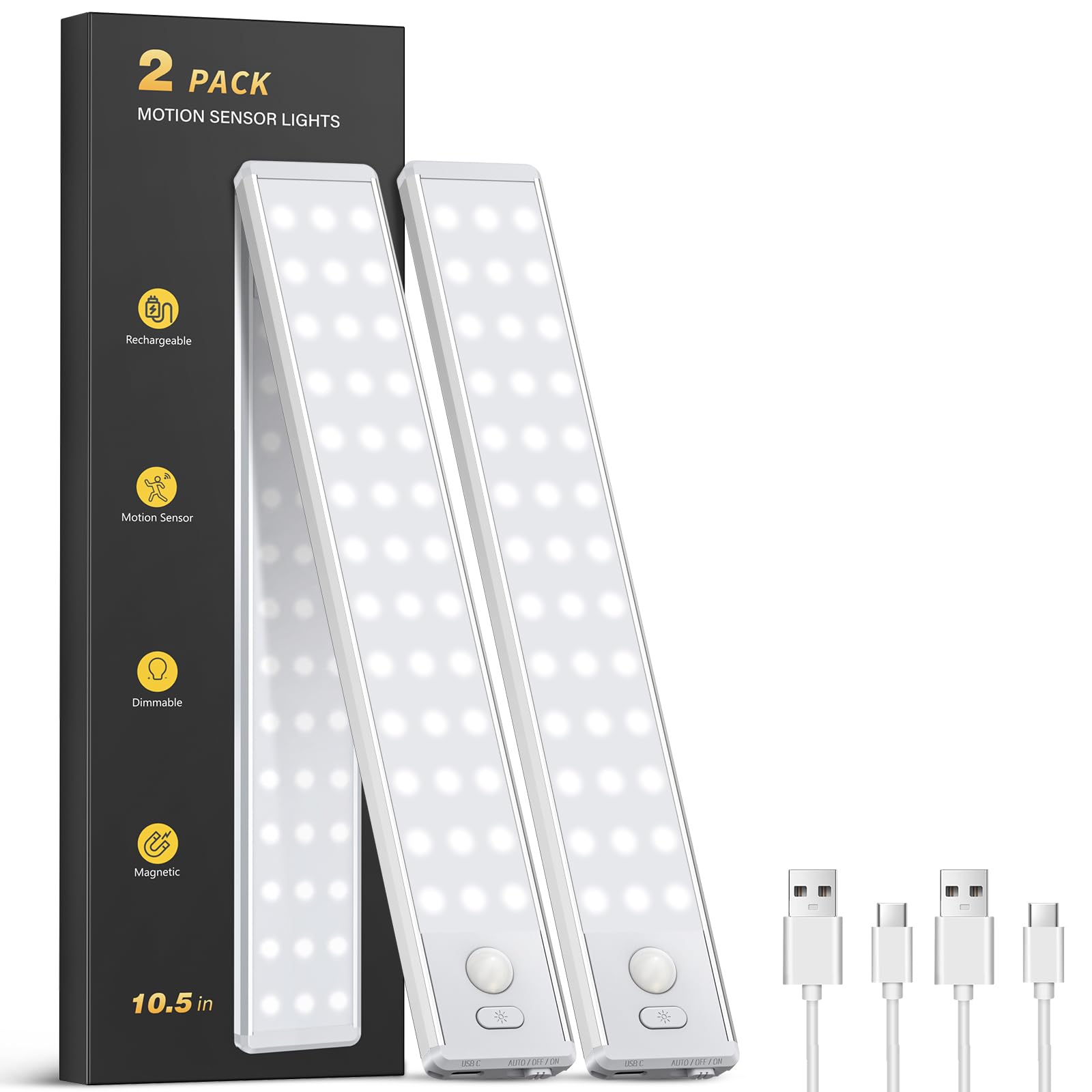 Under Cabinet Lighting - 10 5 Motion Sensor Light Indoor Magnetic Wireless Closet Lights Dimmable Led Night Light