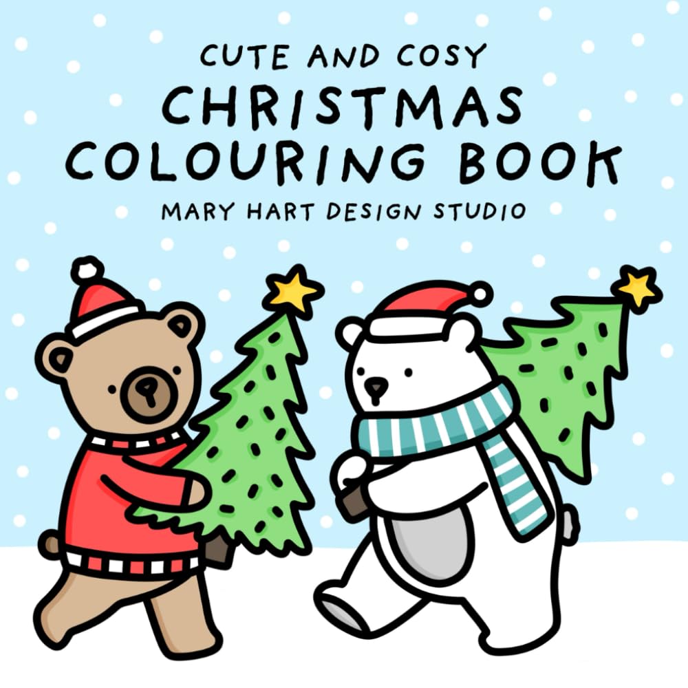 Cute and Cosy Christmas Colouring Book (Simple and Relaxing Bold Designs for Adults & Children) (Cute and Cosy Colouring Books)
